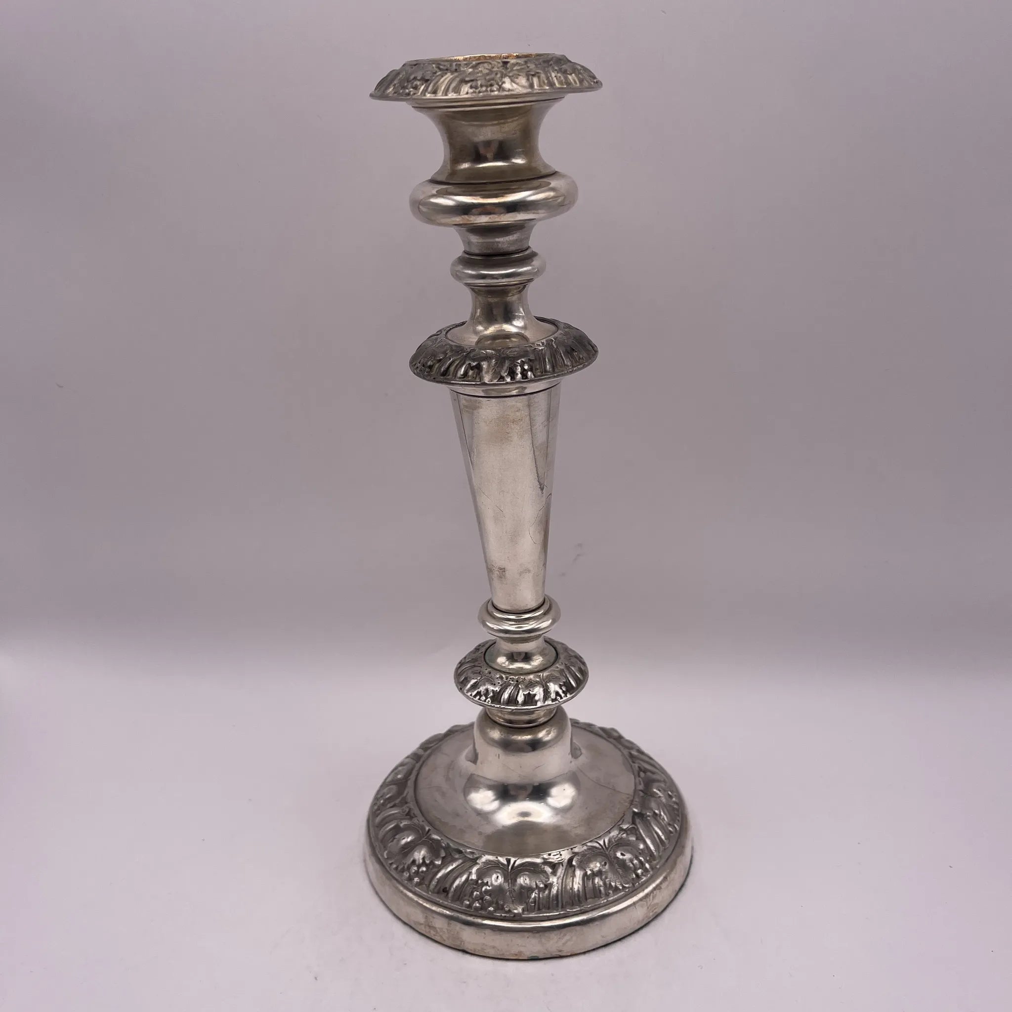 Vintage Candlestick / Silver Plated / England / Gudruning, Neoclassical