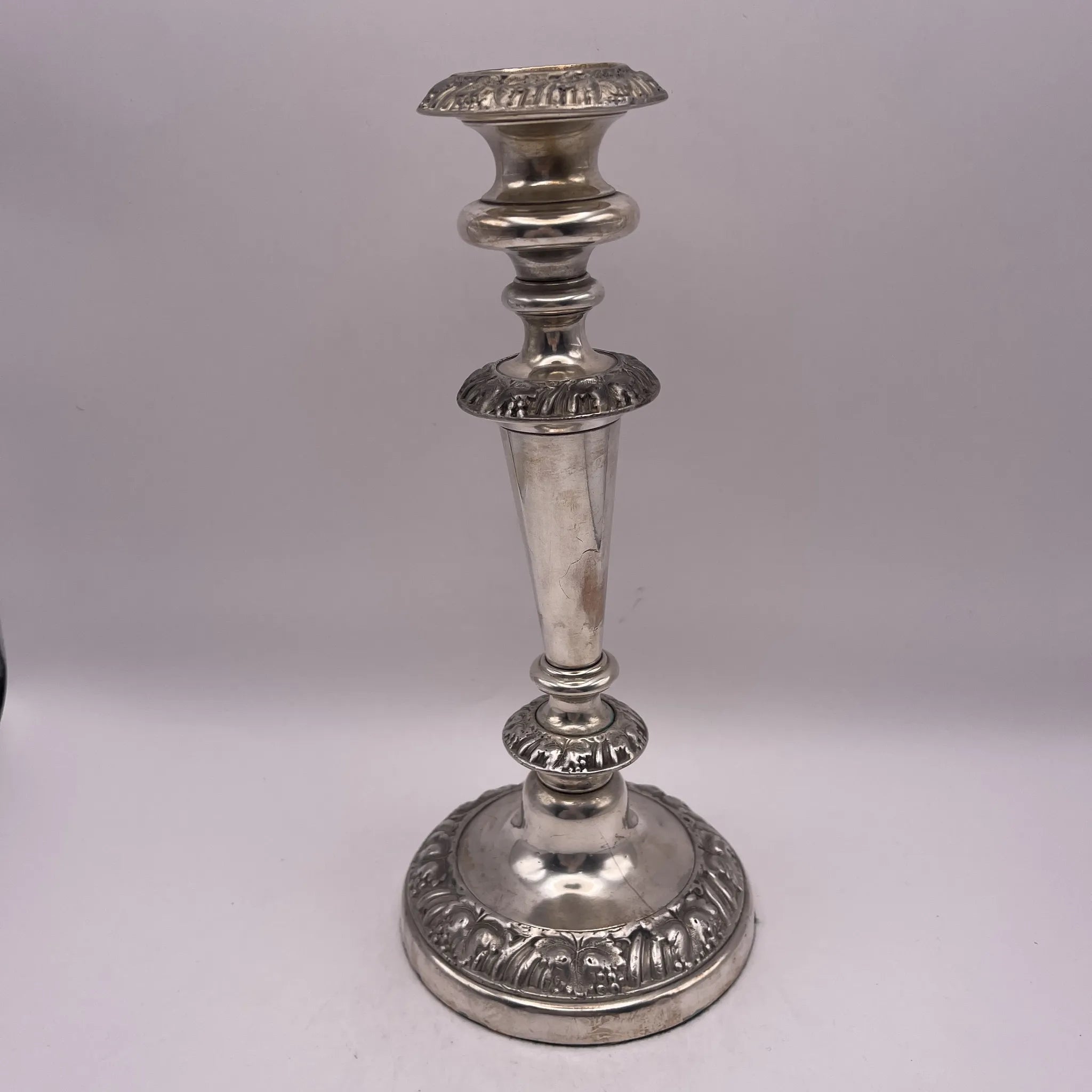 Vintage Candlestick / Silver Plated / England / Gudruning, Neoclassical