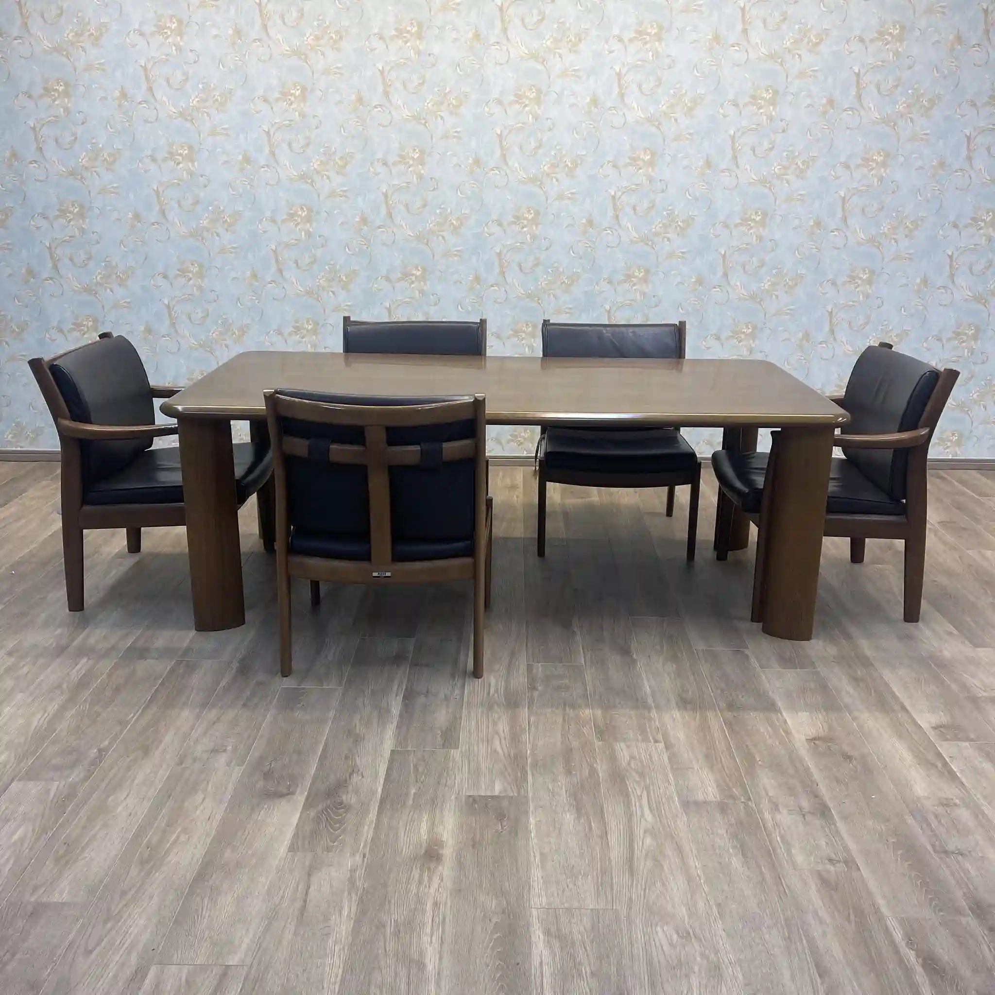 【リユース】 ダイニングセット / 日進木工 / PARAS / 1960年代以降 / オーク / 日本 / 曲木技術,シームレスデザイン,本革仕様