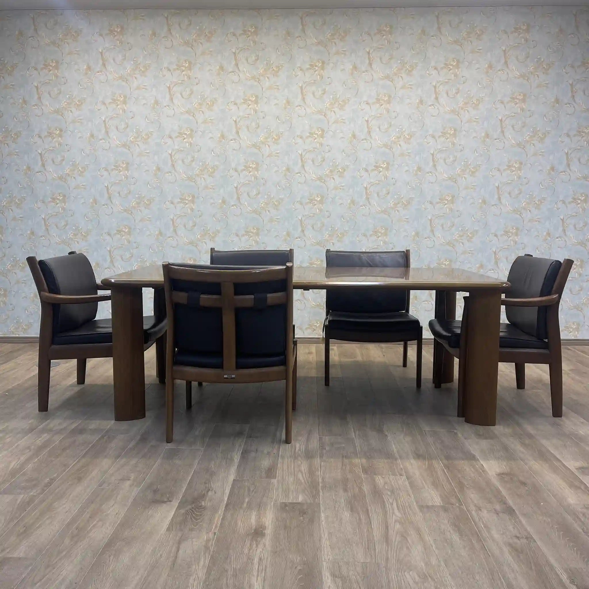 【リユース】 ダイニングセット / 日進木工 / PARAS / 1960年代以降 / オーク / 日本 / 曲木技術,シームレスデザイン,本革仕様