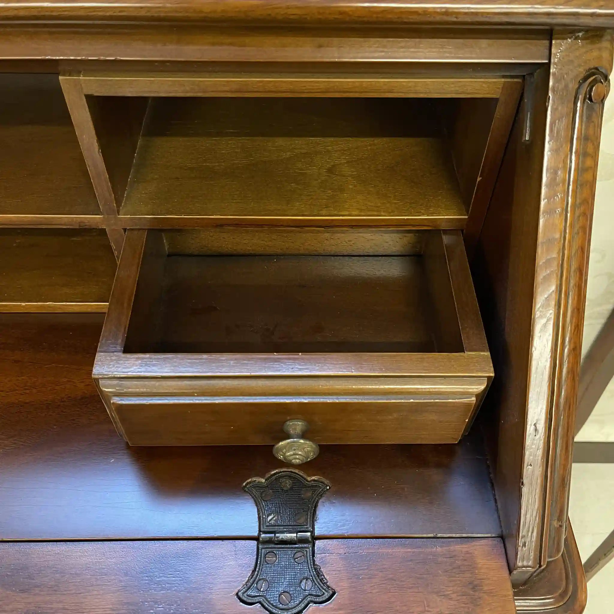 【アンティーク】 ライティングビューロー(セット) / 猫脚 天板・内部リペア済