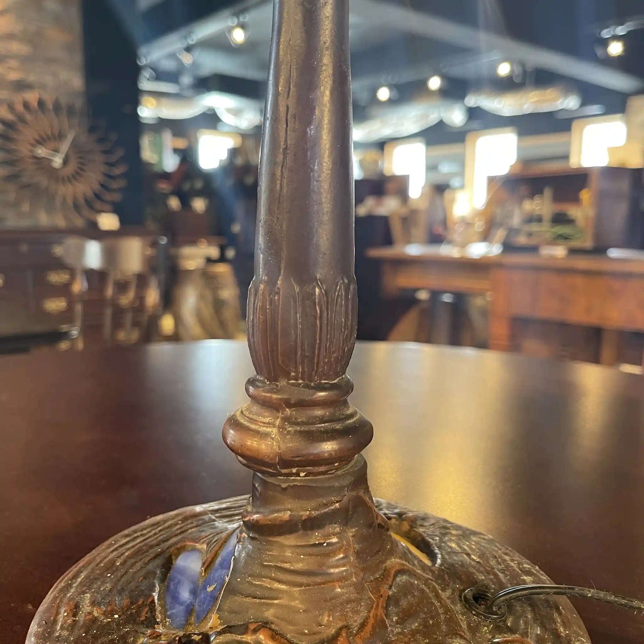 Vintage Table Lamp / 1990s (Estimated) / Glass / Japan / Dragonfly Motif