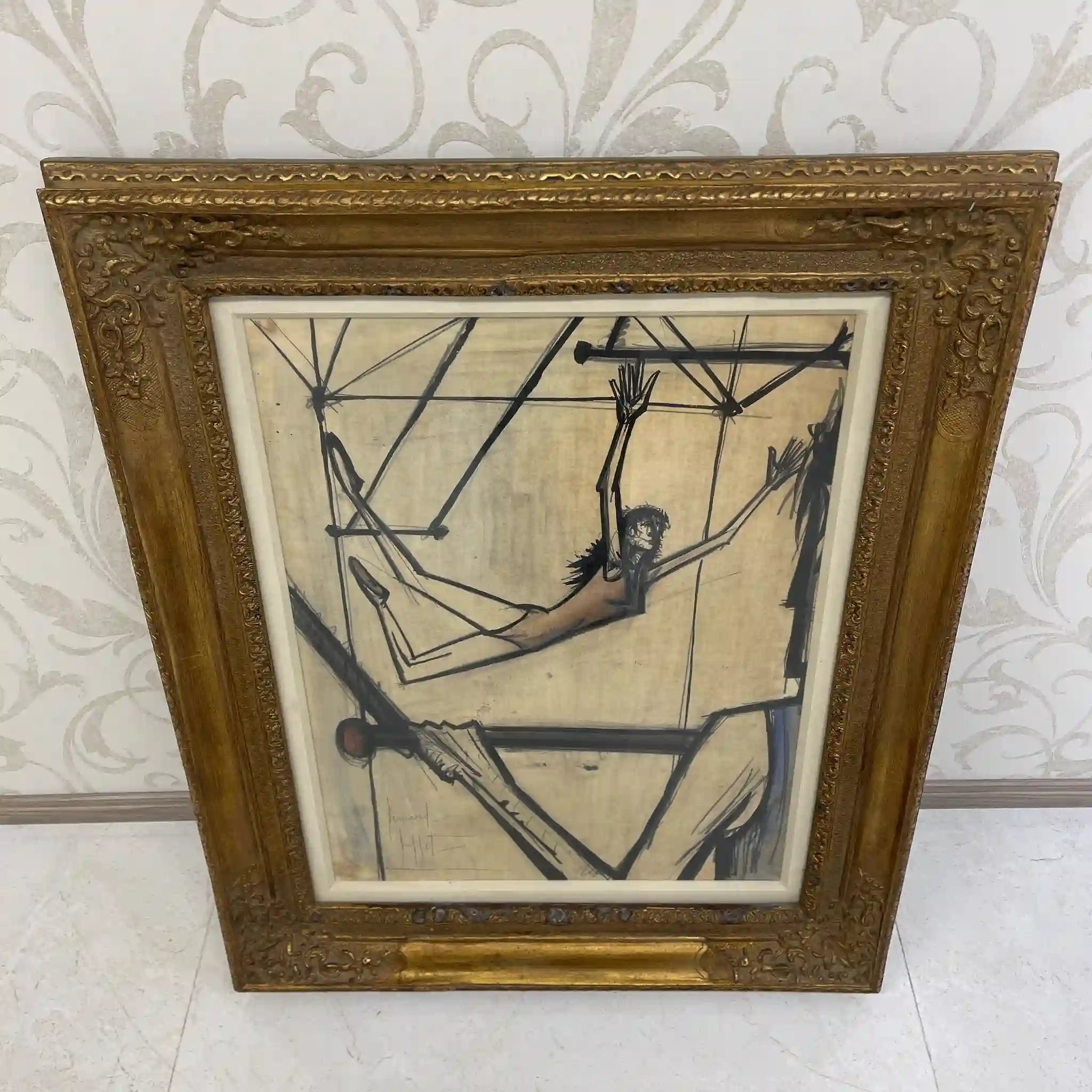 【ビンテージ】 絵画 / ベルナール・ビュッフェ / サーカス(Le Cirque) / フランス