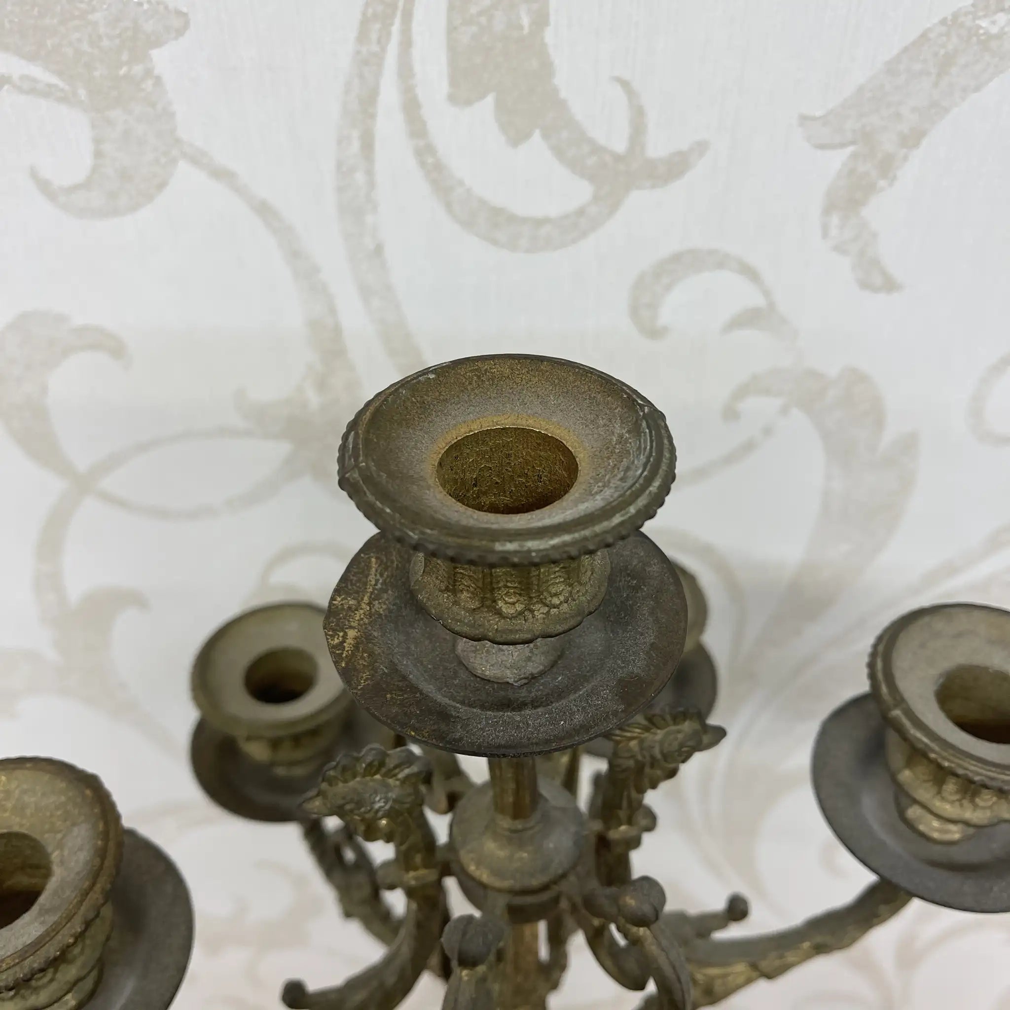 【リユース】 燭台 / Imperial / BREAVENTO,M7087-B77 / 真鍮 / バロック様式,ライオンフィート,バイカラーフィニッシュ