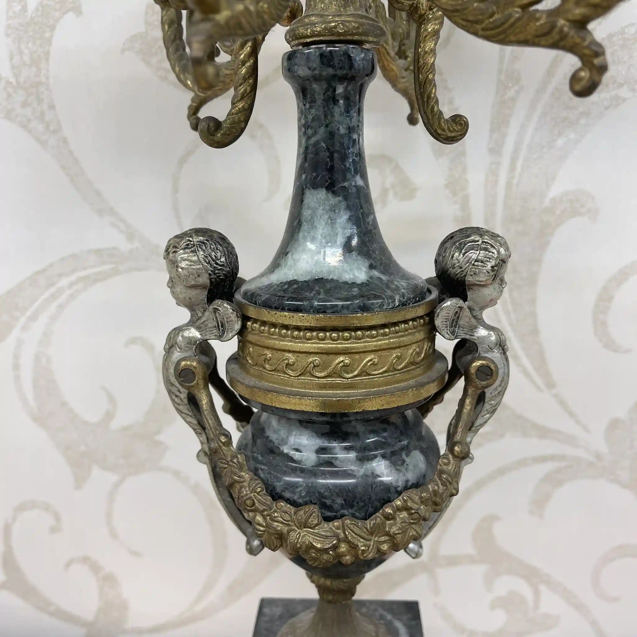 【リユース】 燭台 / Imperial / BREAVENTO,M7087-B77 / 真鍮 / バロック様式,ライオンフィート,バイカラーフィニッシュ