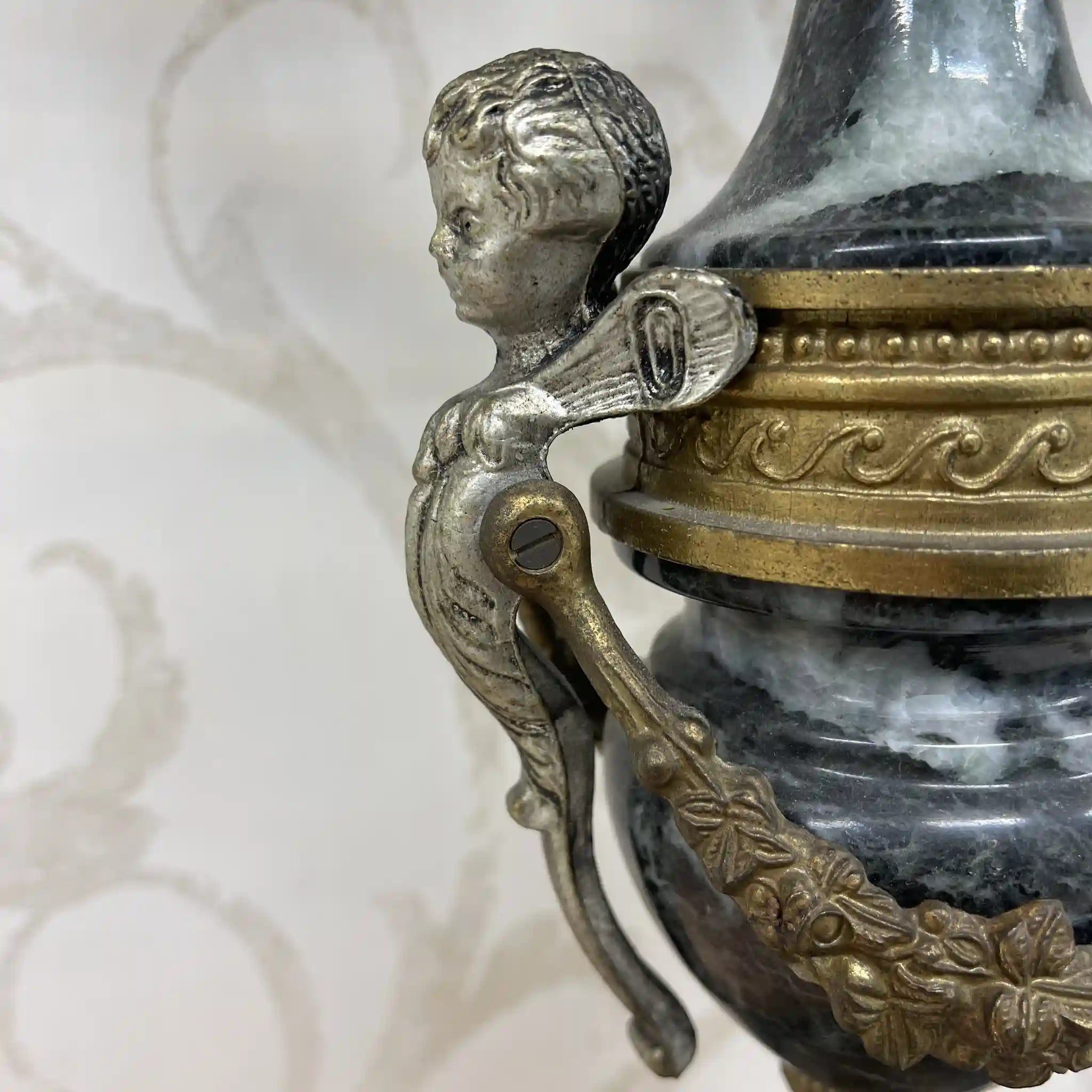 【リユース】 燭台 / Imperial / BREAVENTO,M7087-B77 / 真鍮 / バロック様式,ライオンフィート,バイカラーフィニッシュ