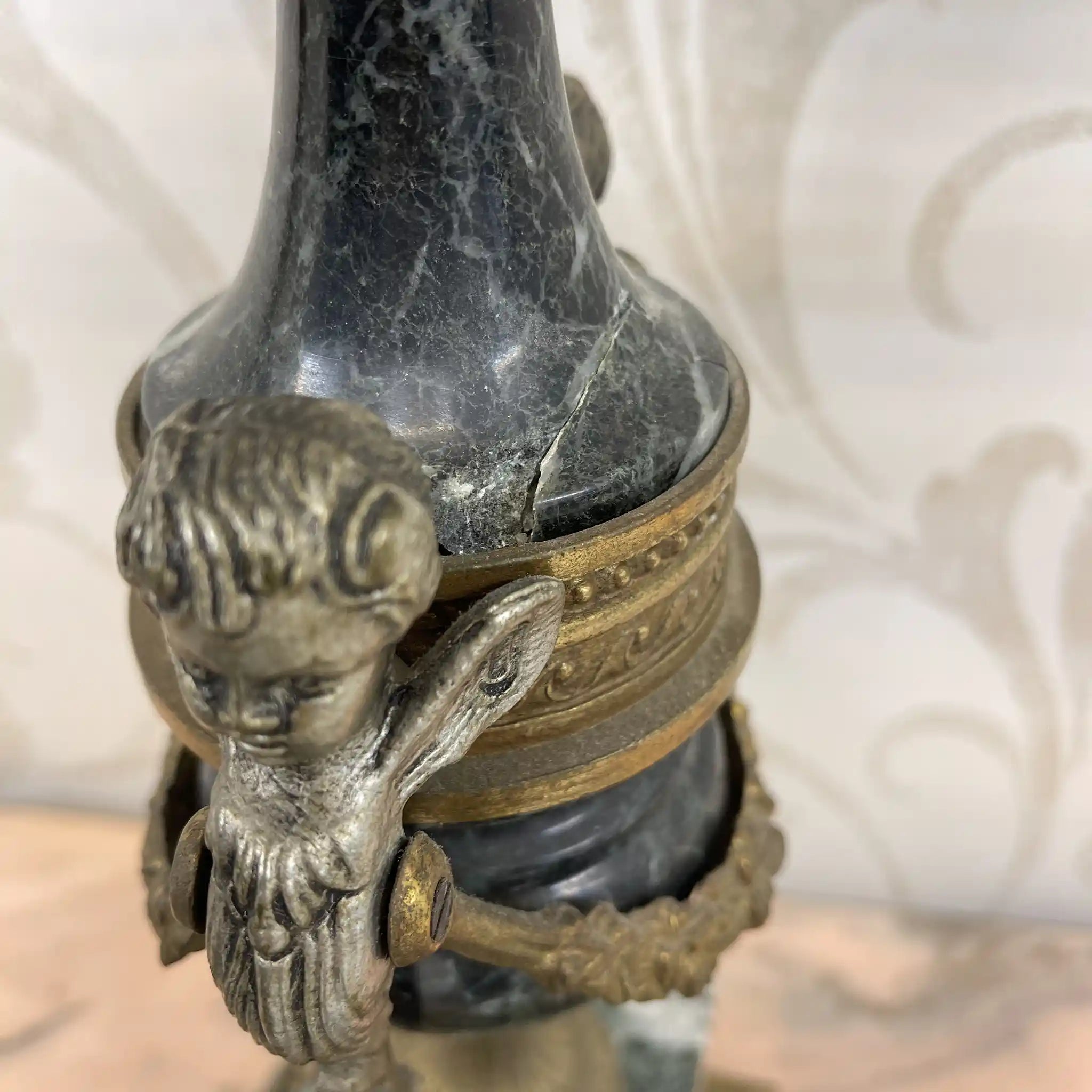 【リユース】 燭台 / Imperial / BREAVENTO,M7087-B77 / 真鍮 / バロック様式,ライオンフィート,バイカラーフィニッシュ