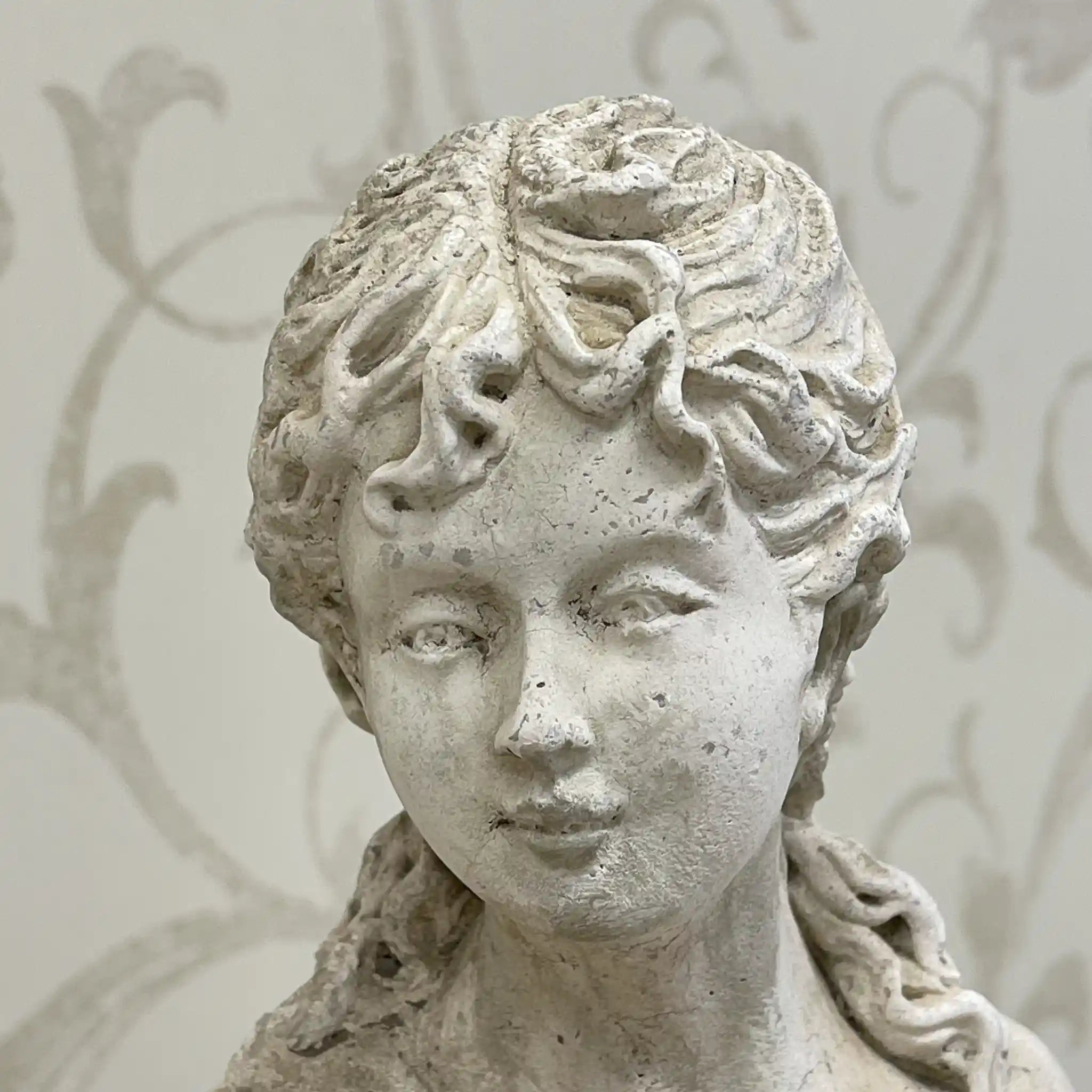 【ビンテージ】 クラシック・ガーデン・スタチュー(西洋石像) / イタリア / レコンスティテュートストーン,古典主義造形,全周彫刻