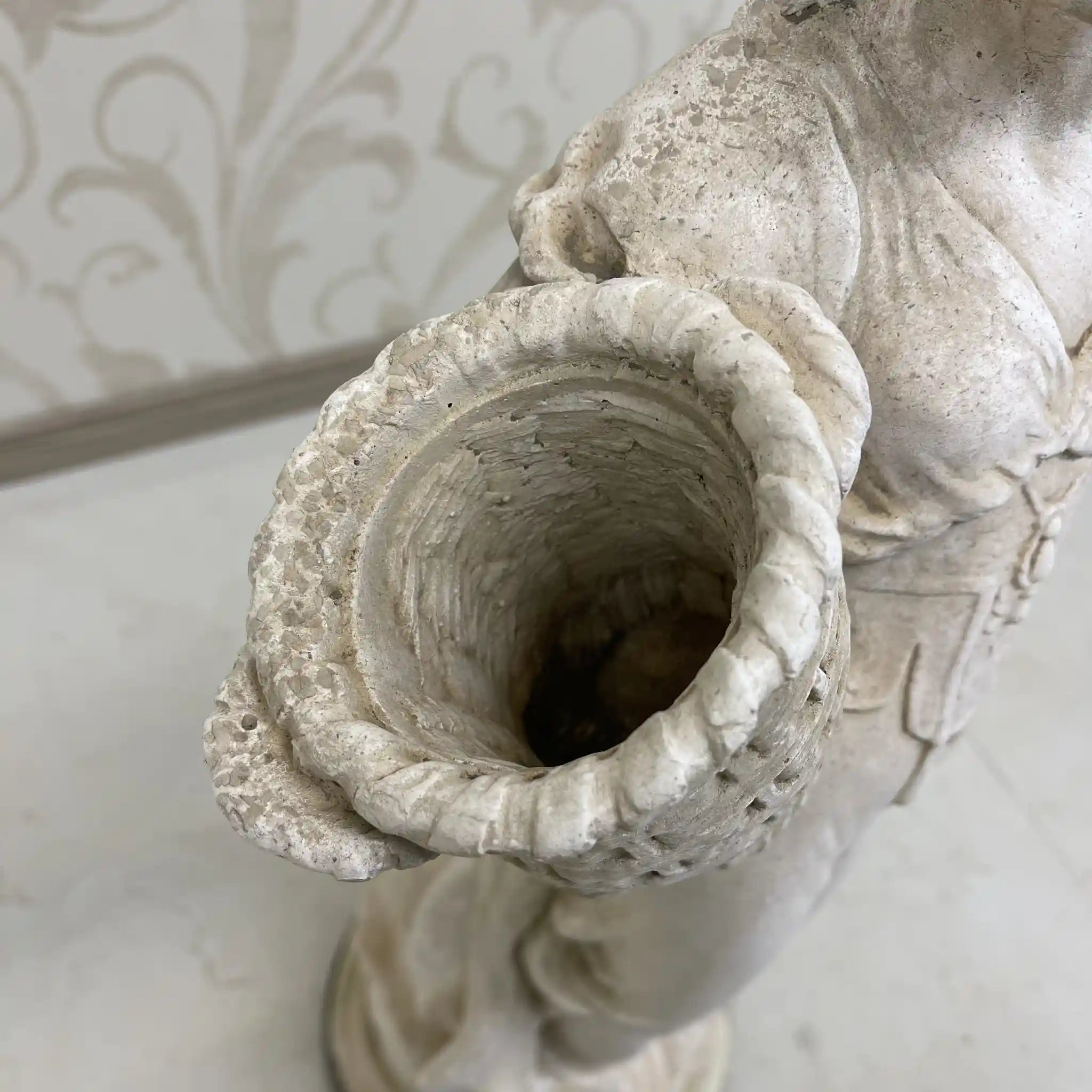 【ビンテージ】 クラシック・ガーデン・スタチュー(西洋石像) / イタリア / レコンスティテュートストーン,古典主義造形,全周彫刻