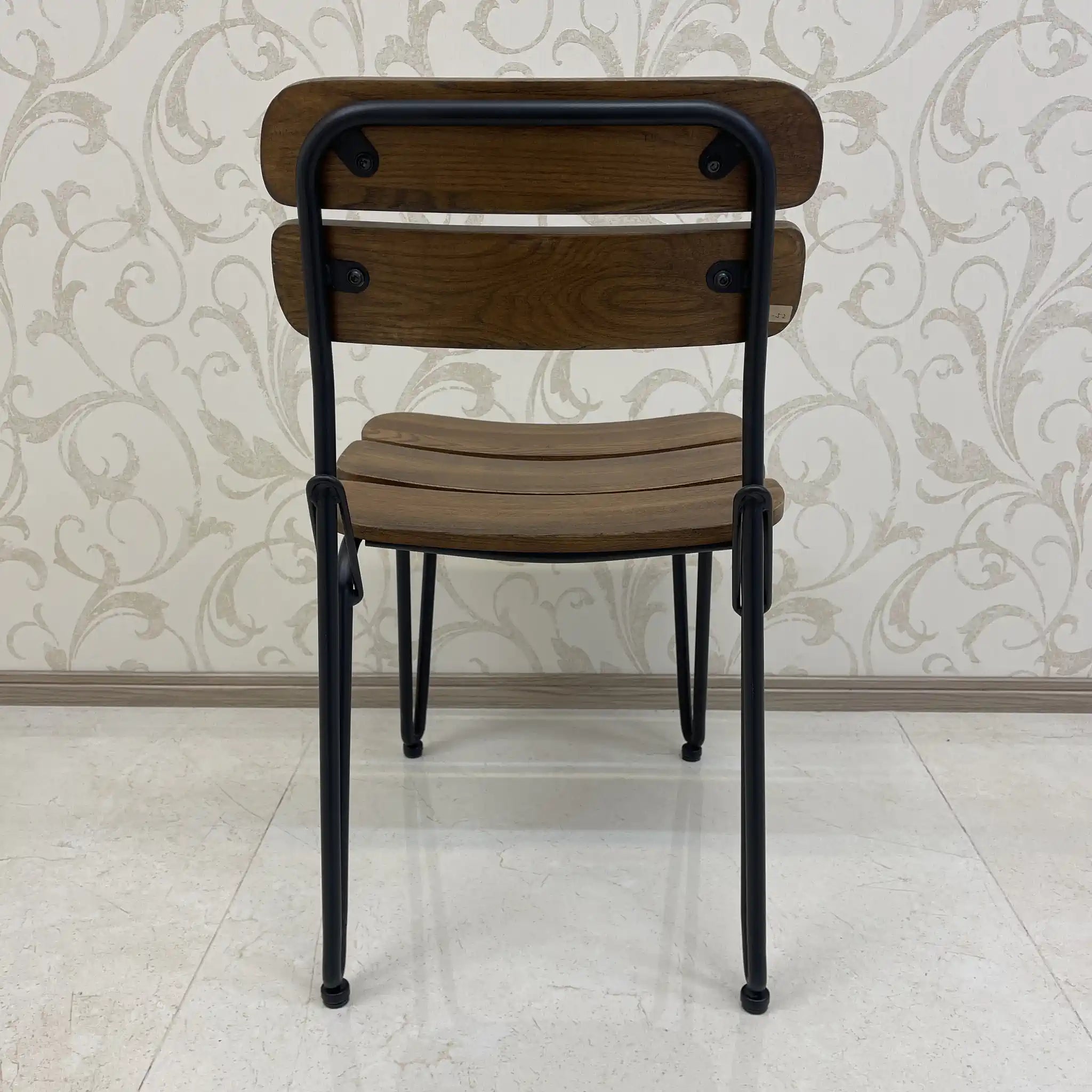 【リユース】 ヴィンテージ風ダイニングセット / 家具の大丸 / Sady 800 Table / Chain Chair / 2000年代 / アイアン楡材(ニレ) / インダストリアルデザイン
