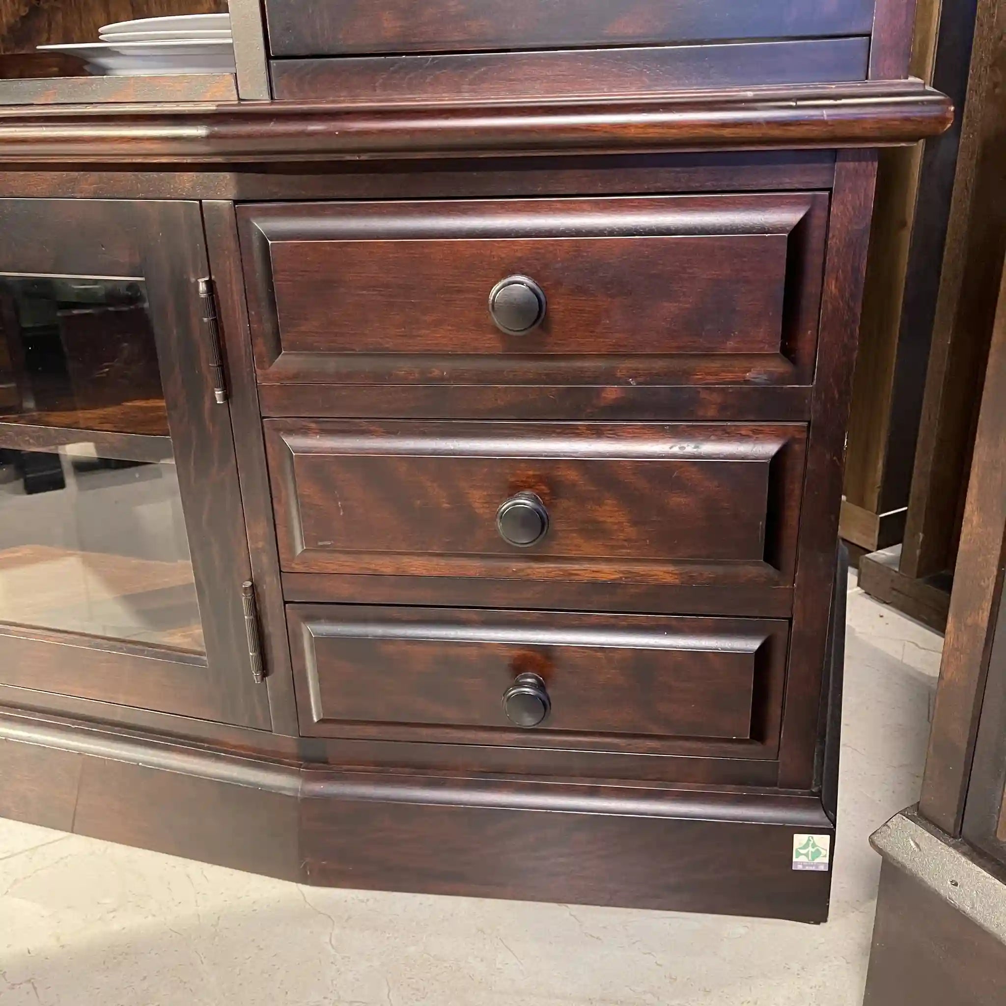 【リユース】 サイドボード / カムイ(神居民芸) / 木製ガラス / 日本