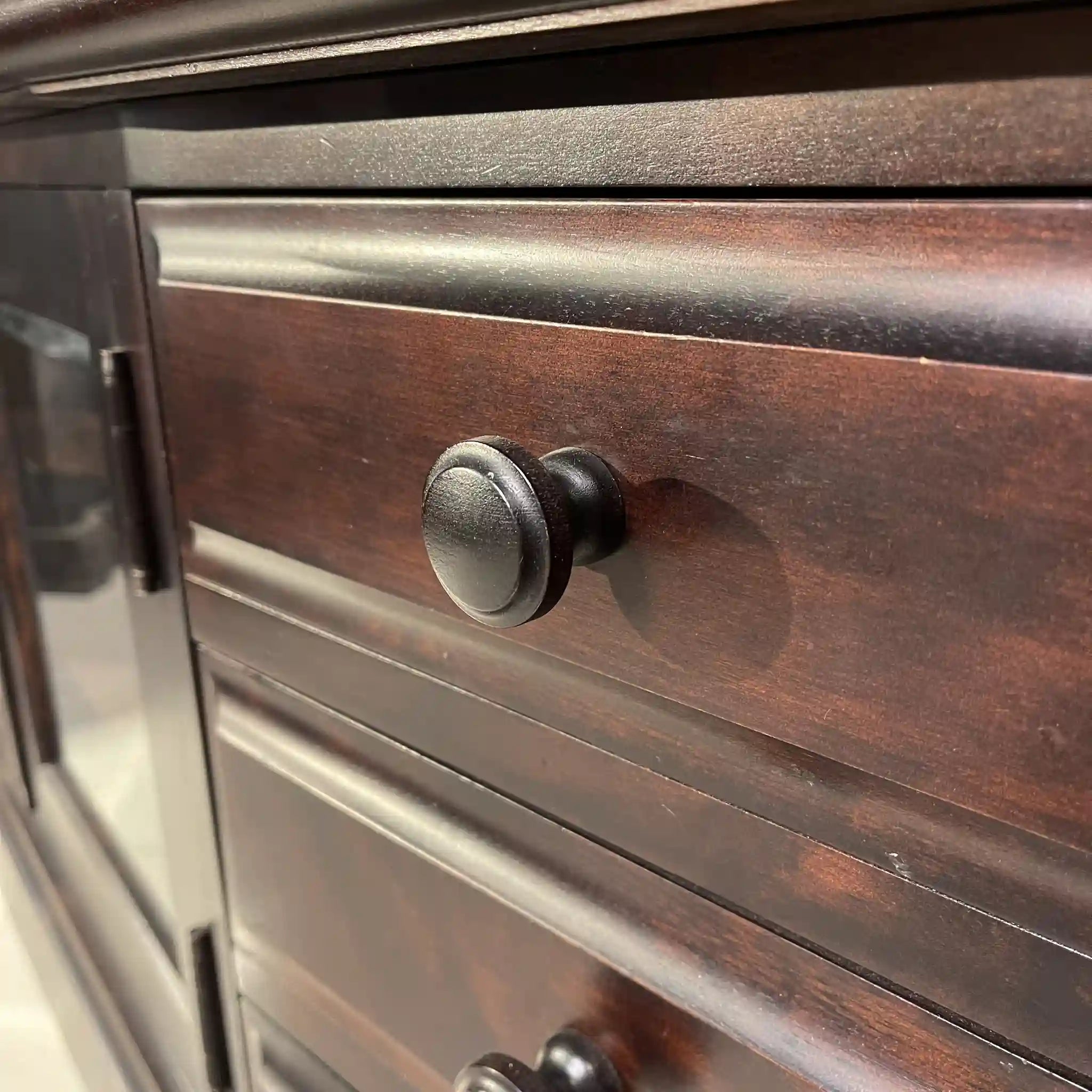 【リユース】 サイドボード / カムイ(神居民芸) / 木製ガラス / 日本