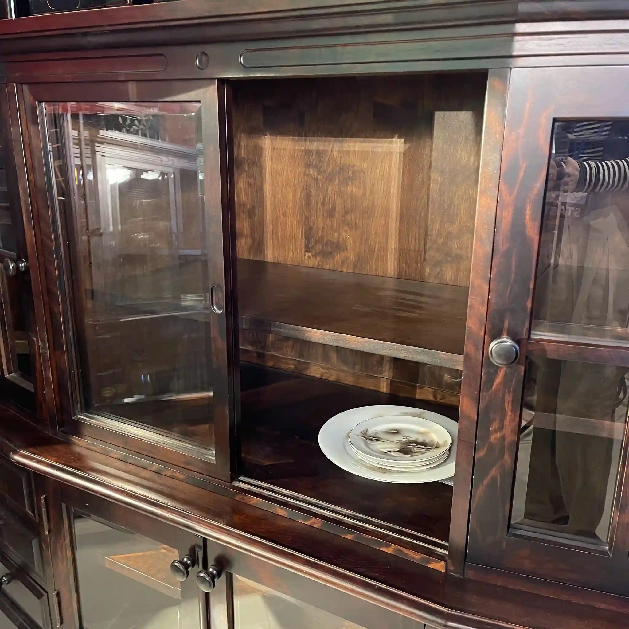 【リユース】 サイドボード / カムイ(神居民芸) / 木製ガラス / 日本