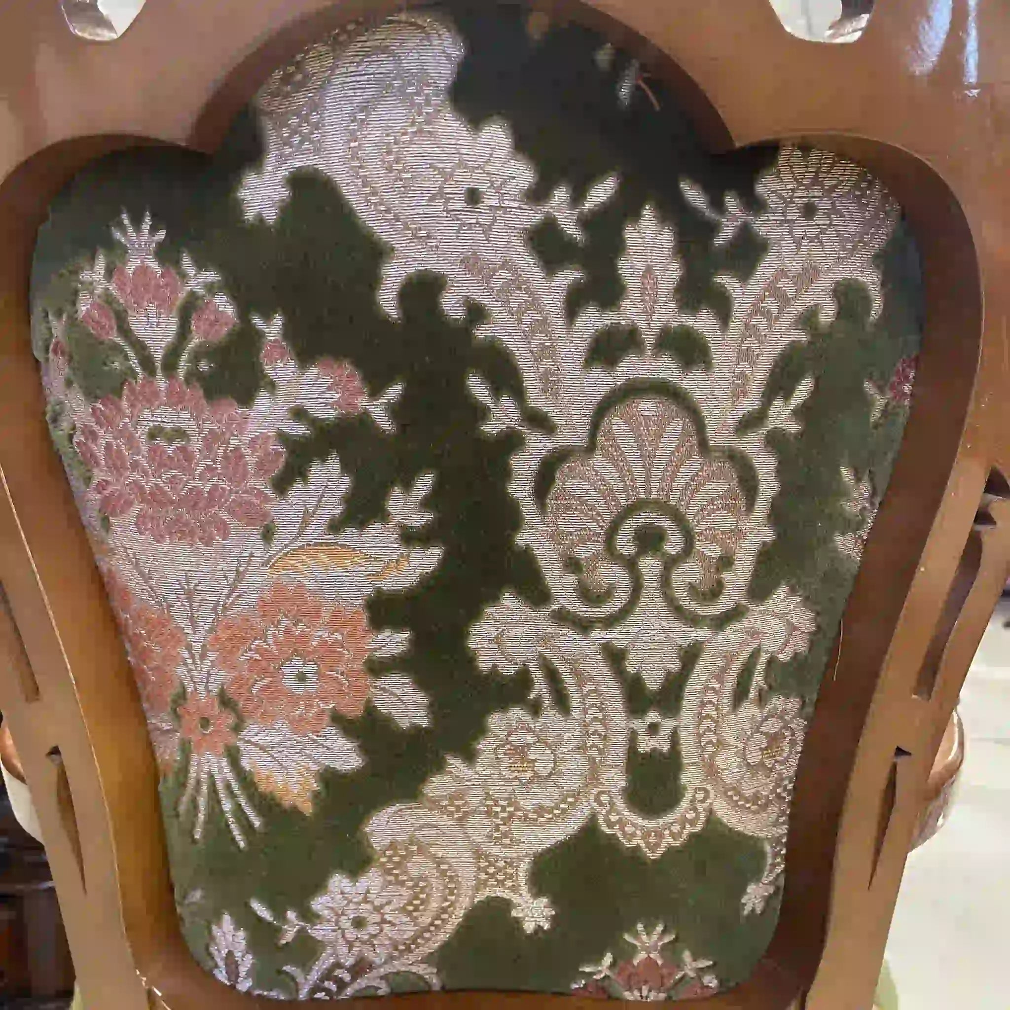 【リユース】 アンティーク調アームチェア / イタリア / 金華山織り