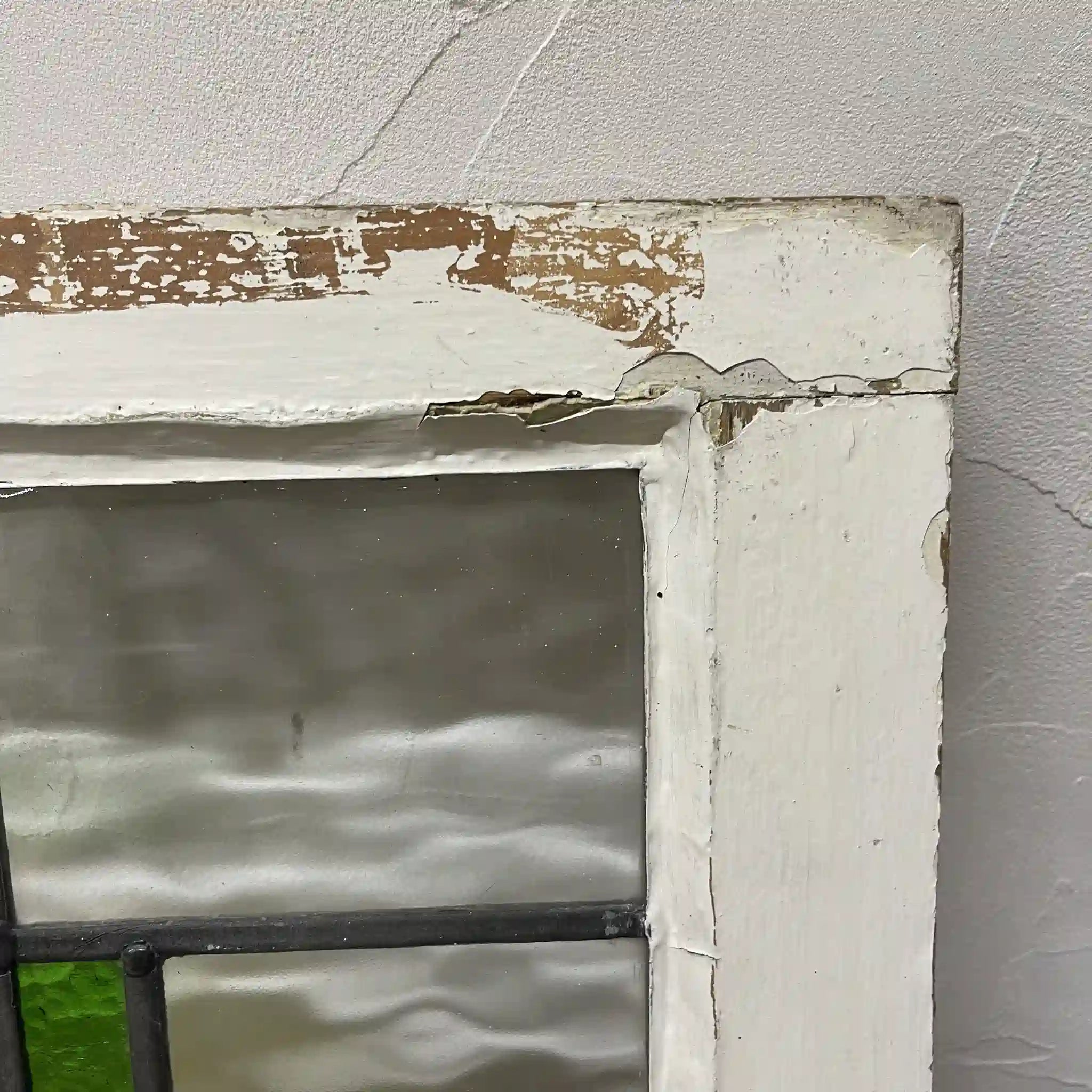 【アンティーク】 ステンドグラス / アール・デコ / 20世紀初頭 (推定) / ガラス / イギリス / テクスチャード・ガラス, 幾何学的デザイン