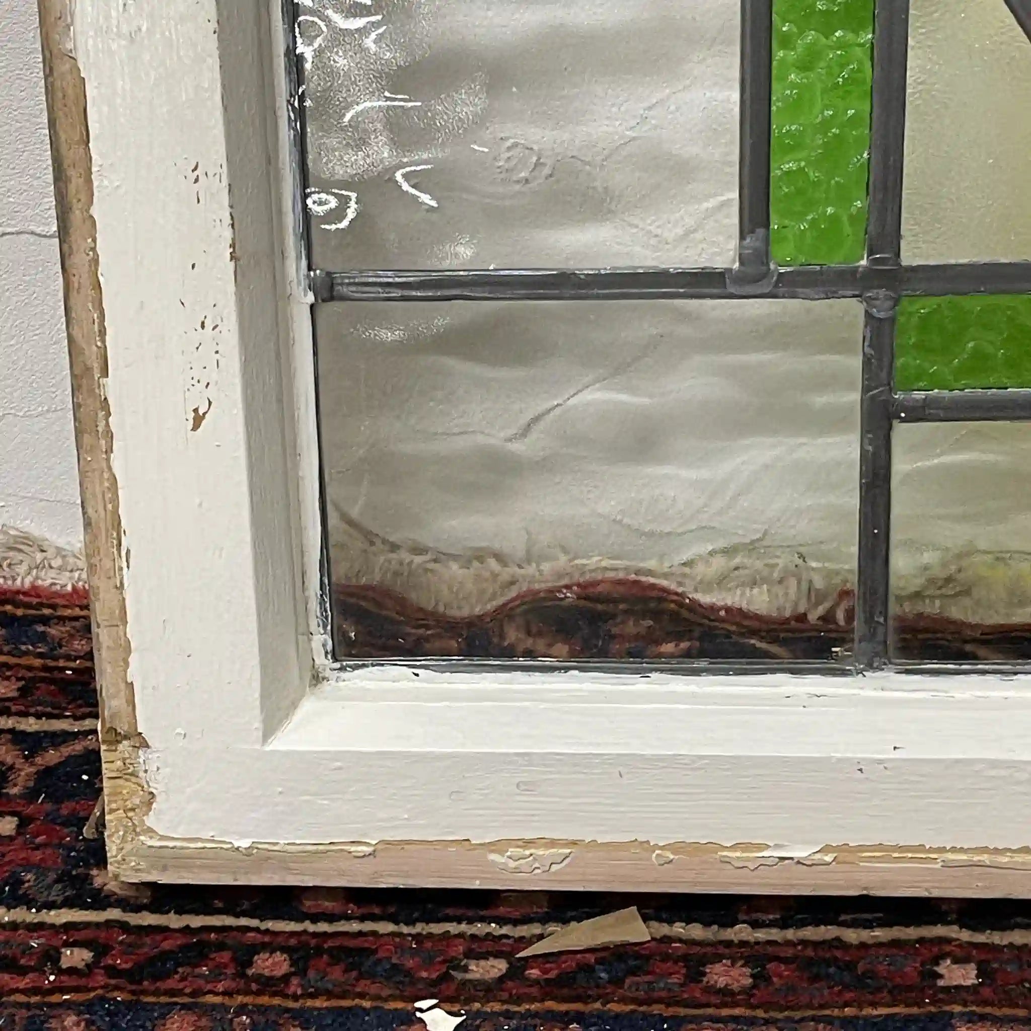 【アンティーク】 ステンドグラス / アール・デコ / 20世紀初頭 (推定) / ガラス / イギリス / テクスチャード・ガラス, 幾何学的デザイン