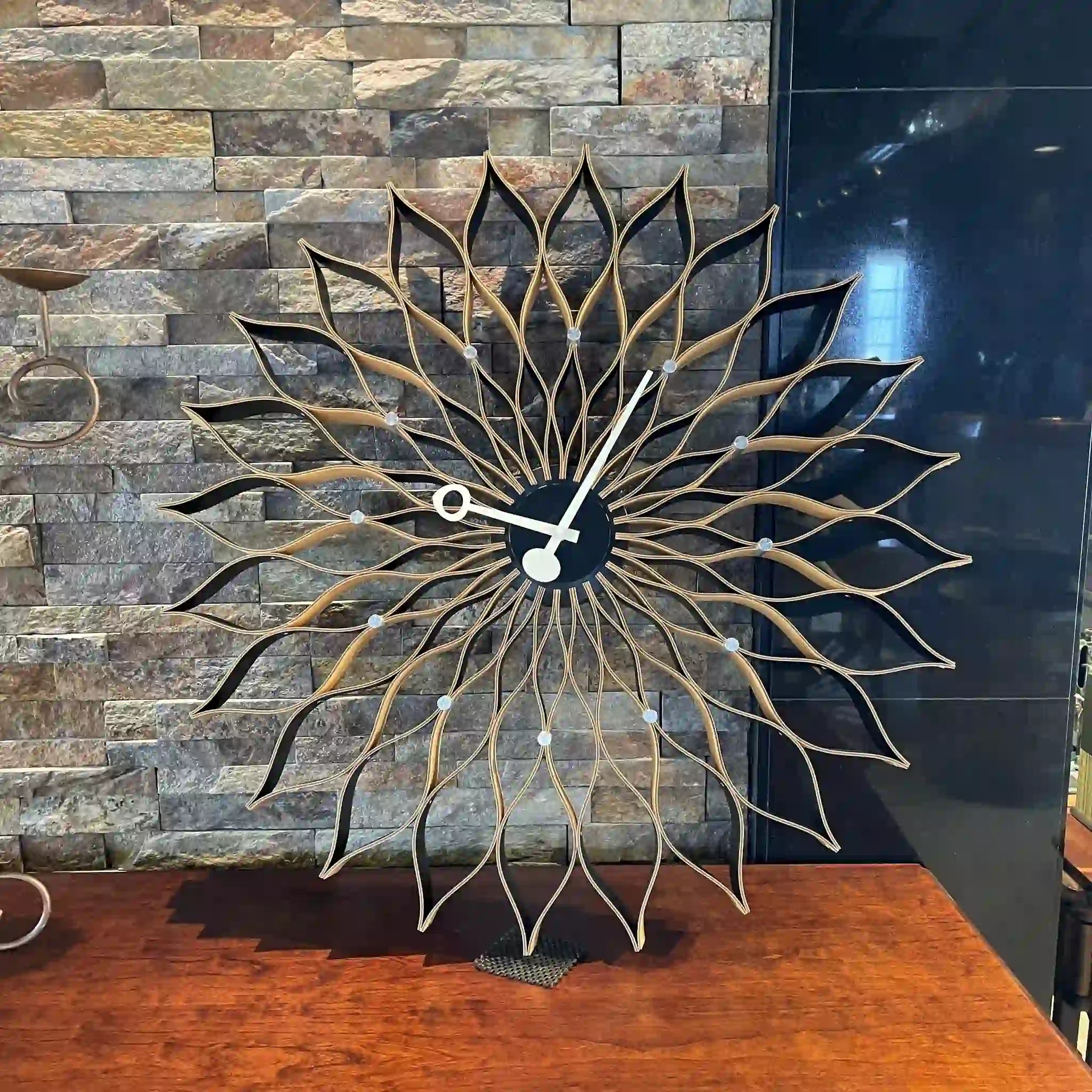 【复古】墙壁时钟/ vitra /太阳花时钟/中世纪设计