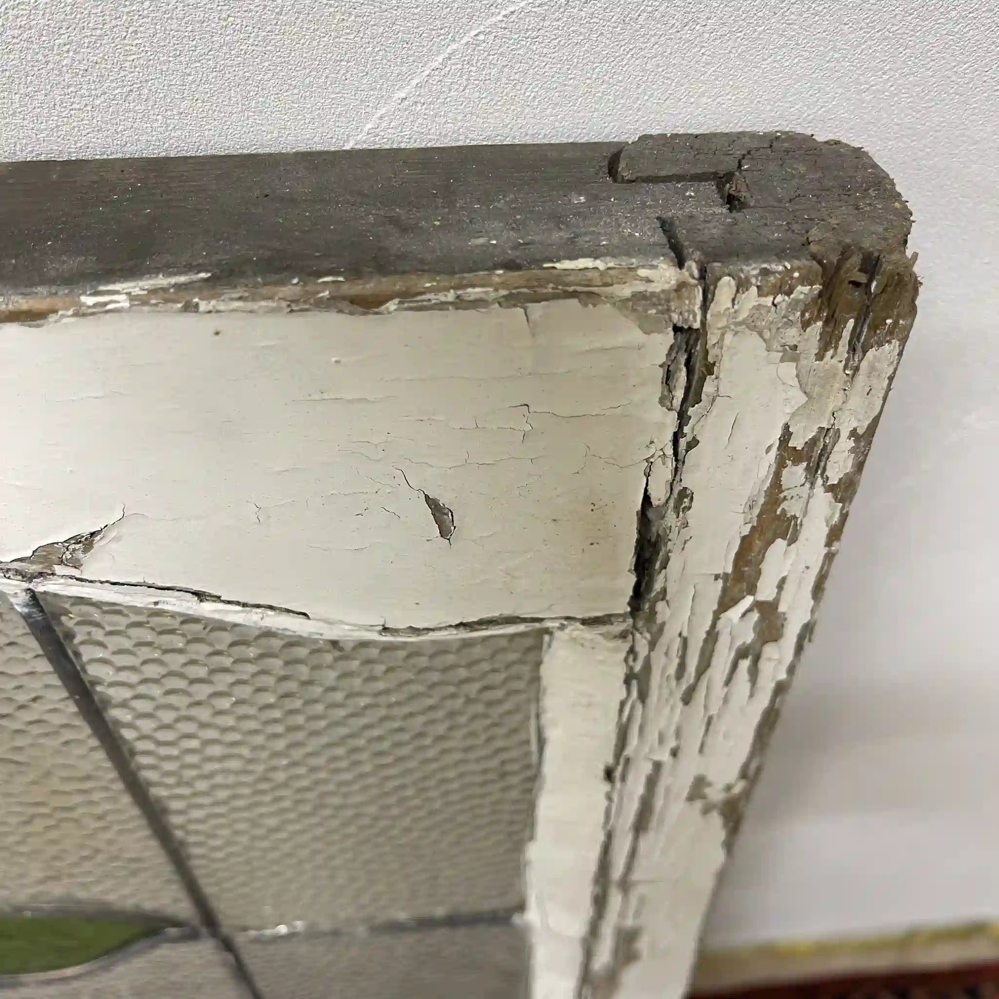 【アンティーク】 ステンドグラス / アール・ヌーヴォー / 20世紀初頭 (推定) / ガラス / イギリス / テクスチャード・ガラス, チューリップモチーフ