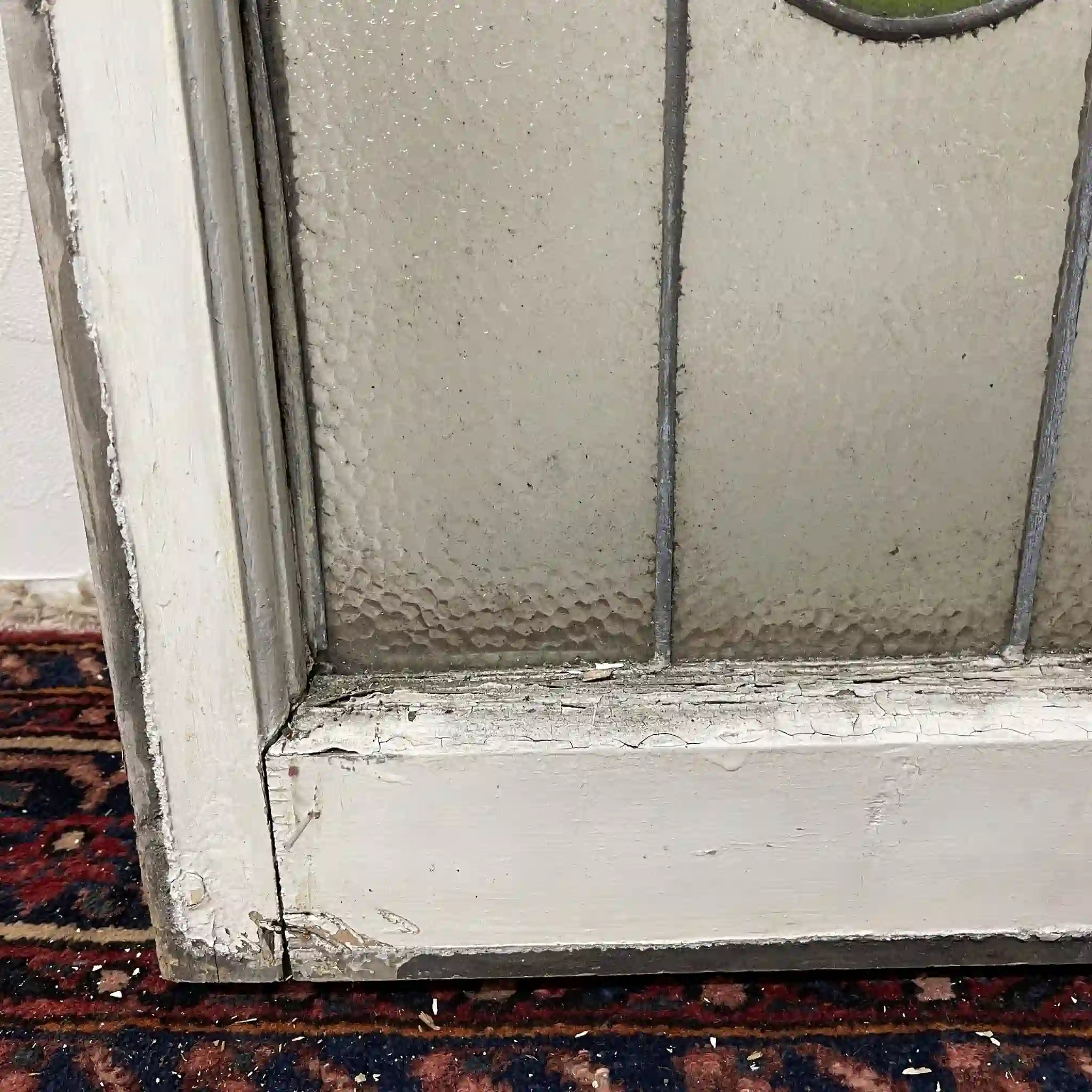 【アンティーク】 ステンドグラス / アール・ヌーヴォー / 20世紀初頭 (推定) / ガラス / イギリス / テクスチャード・ガラス, チューリップモチーフ