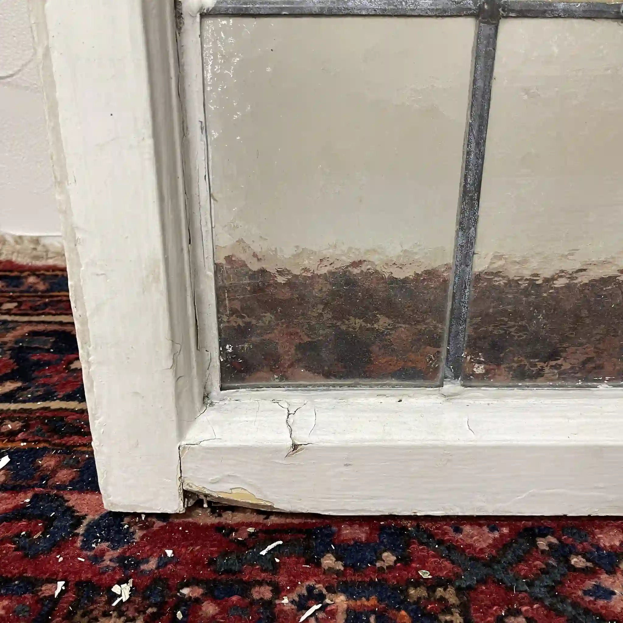 【アンティーク】 ステンドグラス / アール・ヌーヴォー / 20世紀初頭 (推定) / ガラス / イギリス / テクスチャード・ガラス, 植物モチーフ, 蝶番付