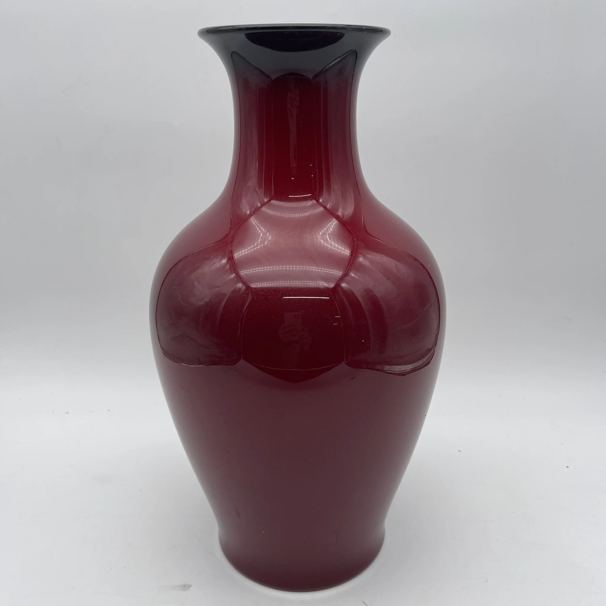 【リユース】 花瓶 / ノリタケ(Noritake) / 辰砂(しんしゃ) / Bone China / 日本 / 還元焼成, 瑞鳥双耳