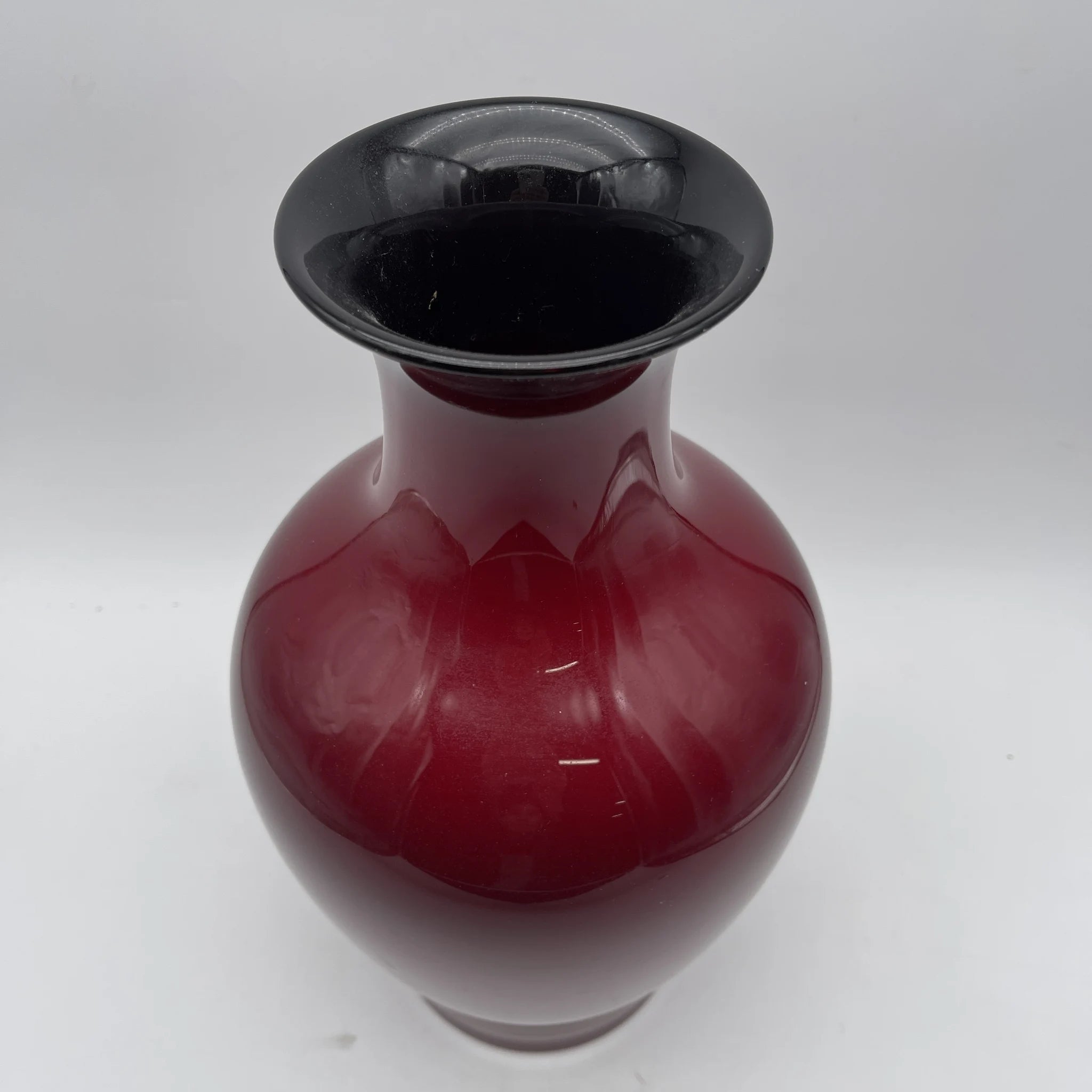 【リユース】 花瓶 / ノリタケ (Noritake) / 辰砂(しんしゃ) / Bone China / 日本 / 還元焼成, 瑞鳥双耳