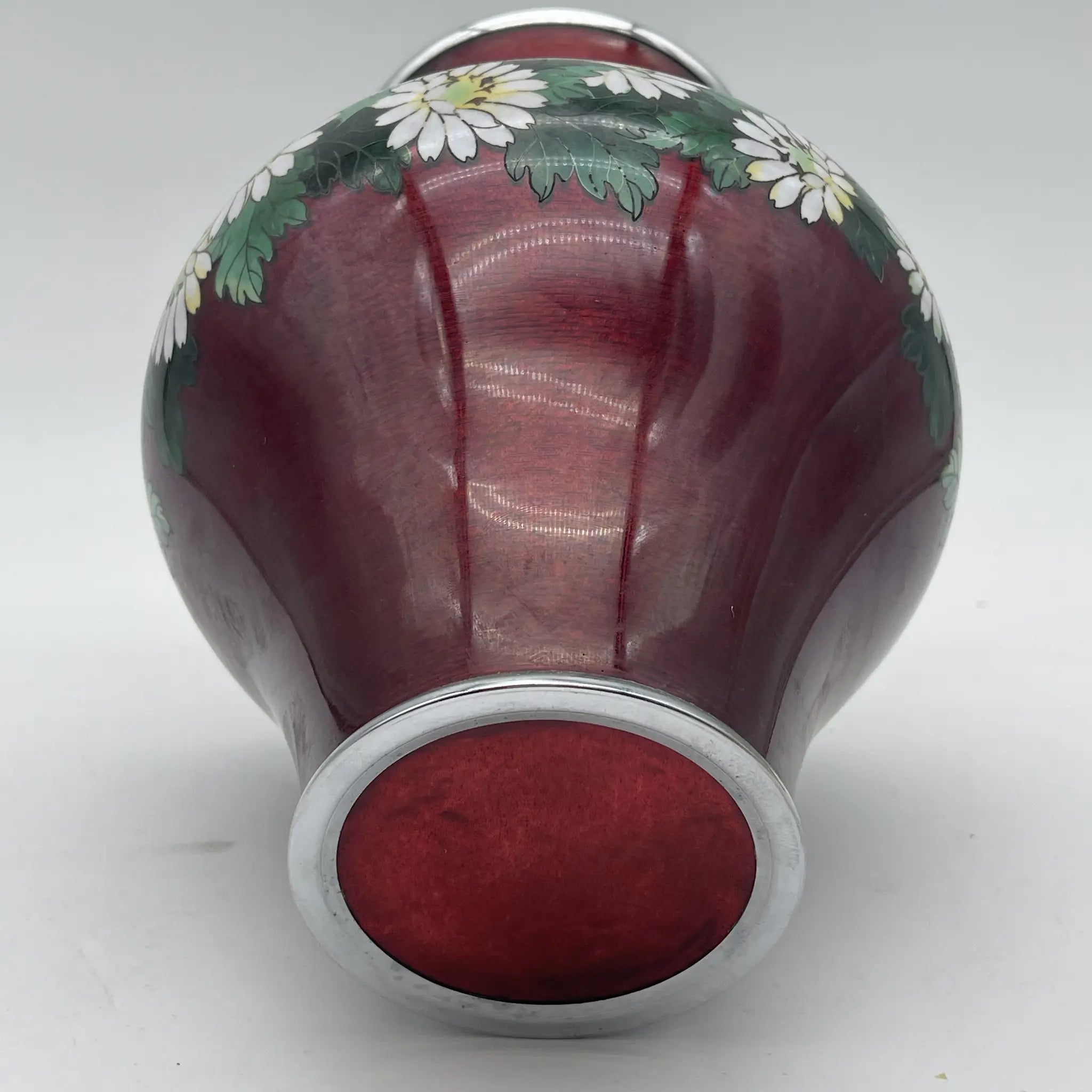【リユース】 花瓶 / 七宝焼 / ガラス釉 / 日本 / 有線七宝, 銀線細工, ぼかし釉