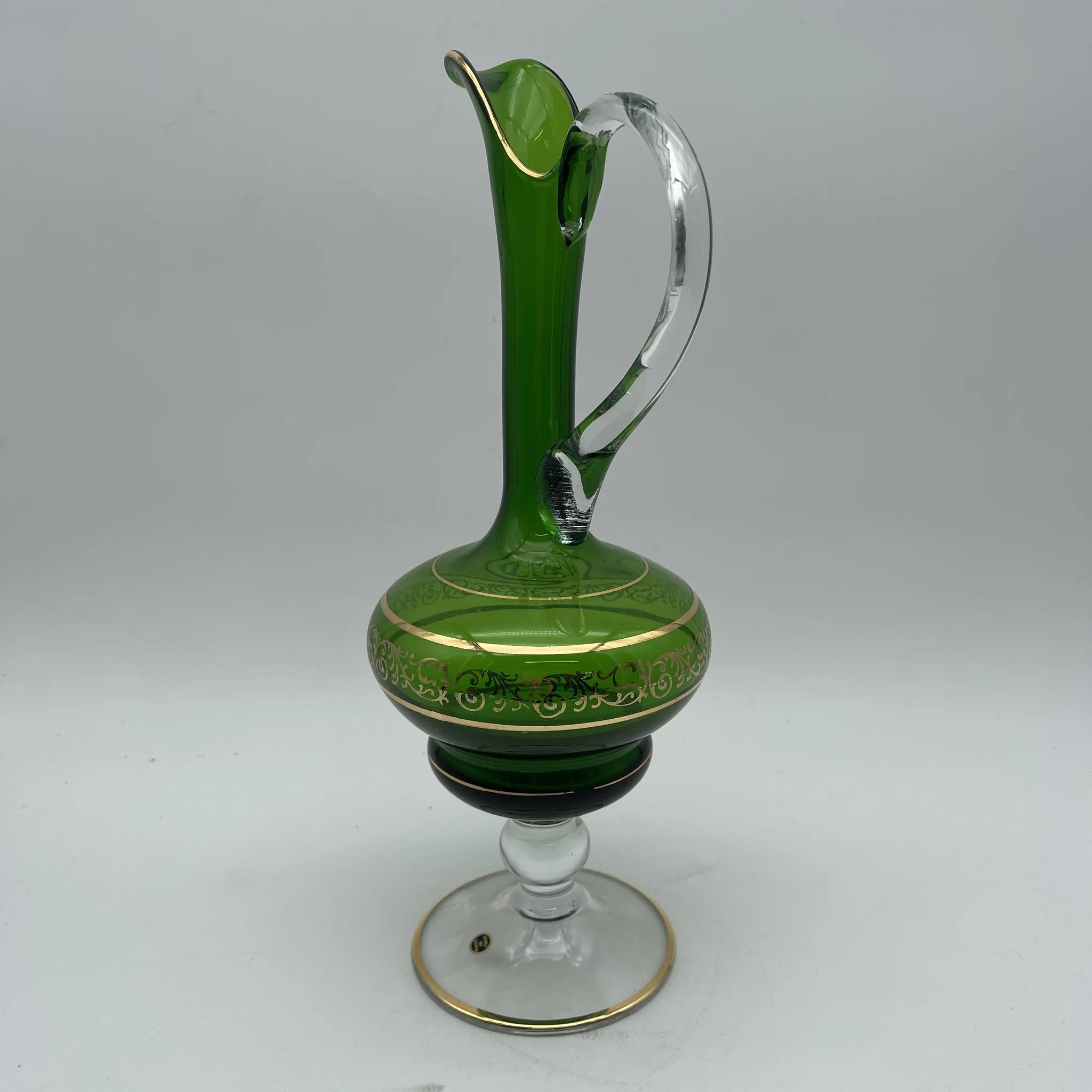 【ビンテージ】 水差し(花瓶) / ベネチアングラス / 1960-1980年代(推定) / ガラス / イタリア / 唐草紋