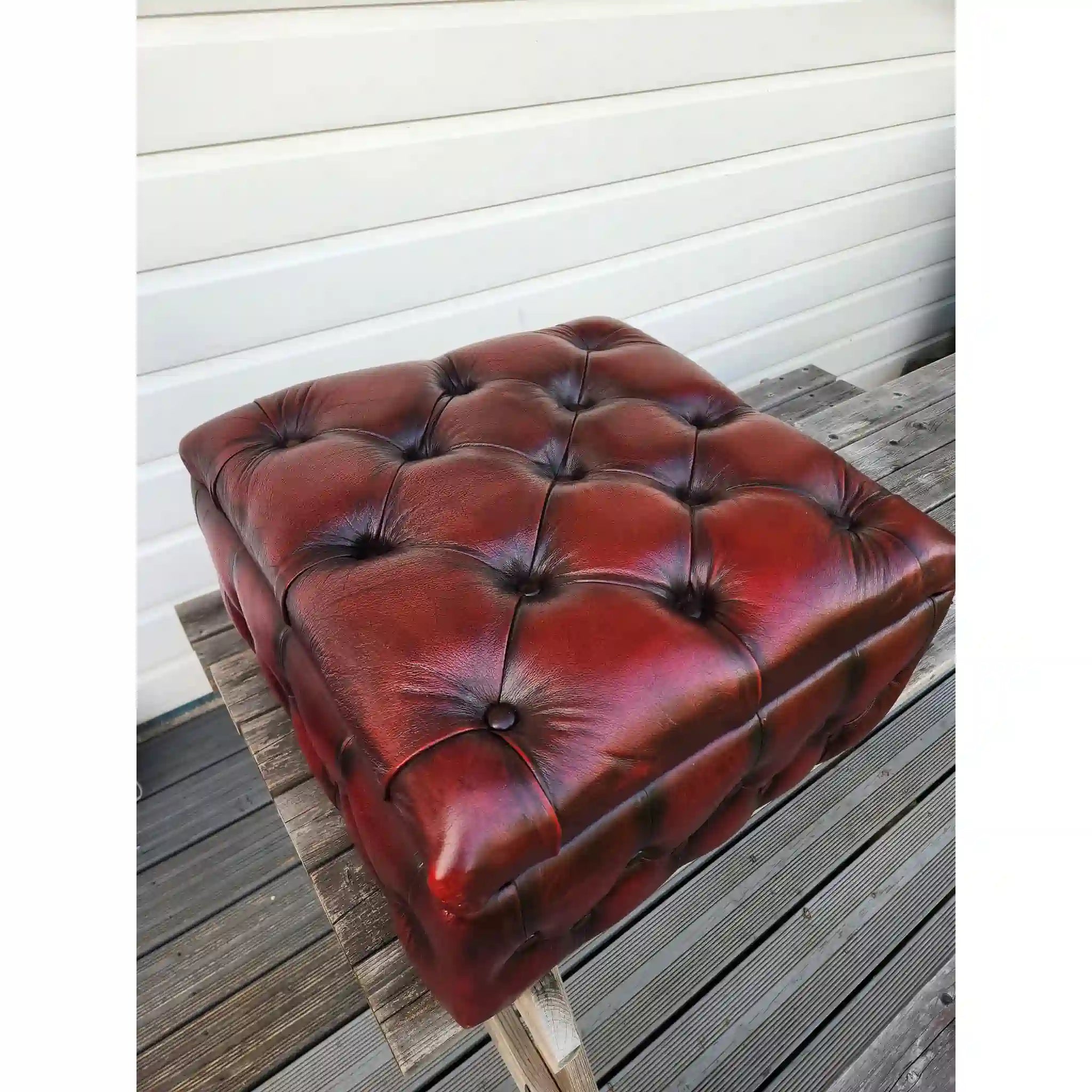 【ビンテージ】 チェスターフィールド収納ベンチ / イギリス