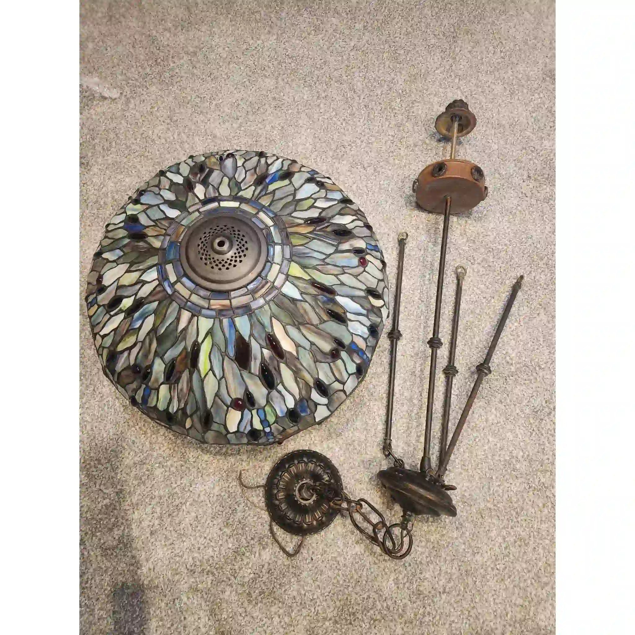 【ビンテージ】 ステンドグラス テーブルライト / ティファニースタイル / イギリス