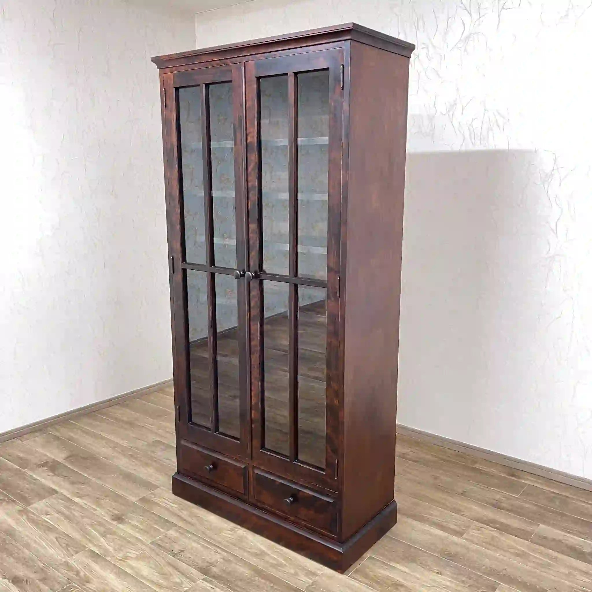 Bookcase with glass doors