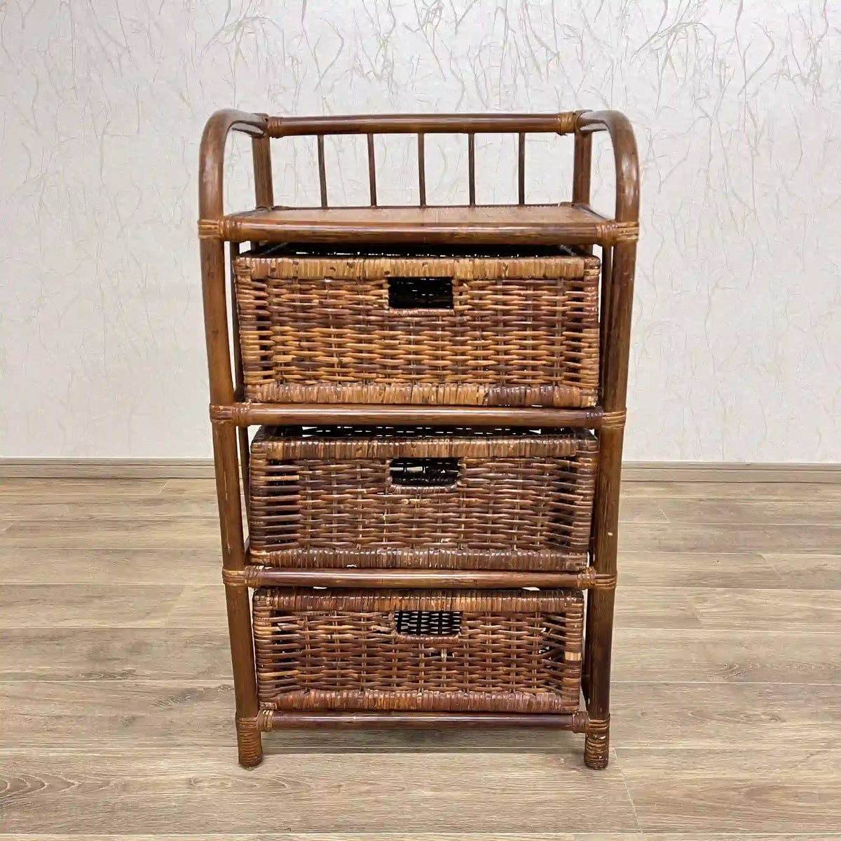 ラタンチェスト3段 / 3段引き出し,通気性バスケット,多用途収納