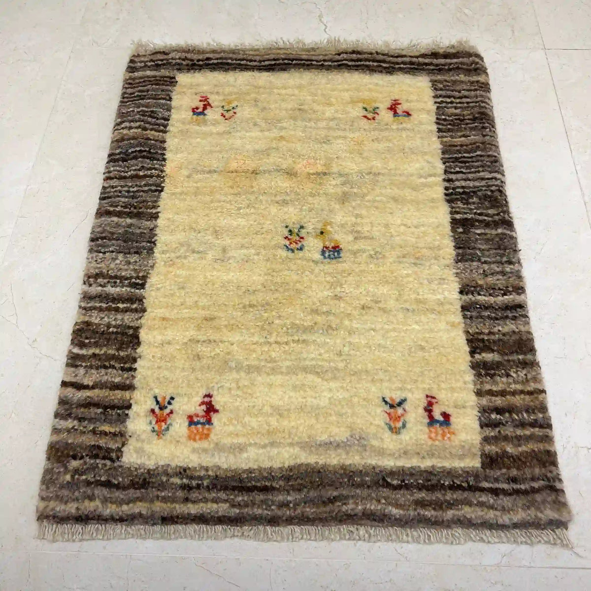 ギャッペ 75cm×57cm / ウール / イラン / ヤラメ / 手織り / 草木染め
