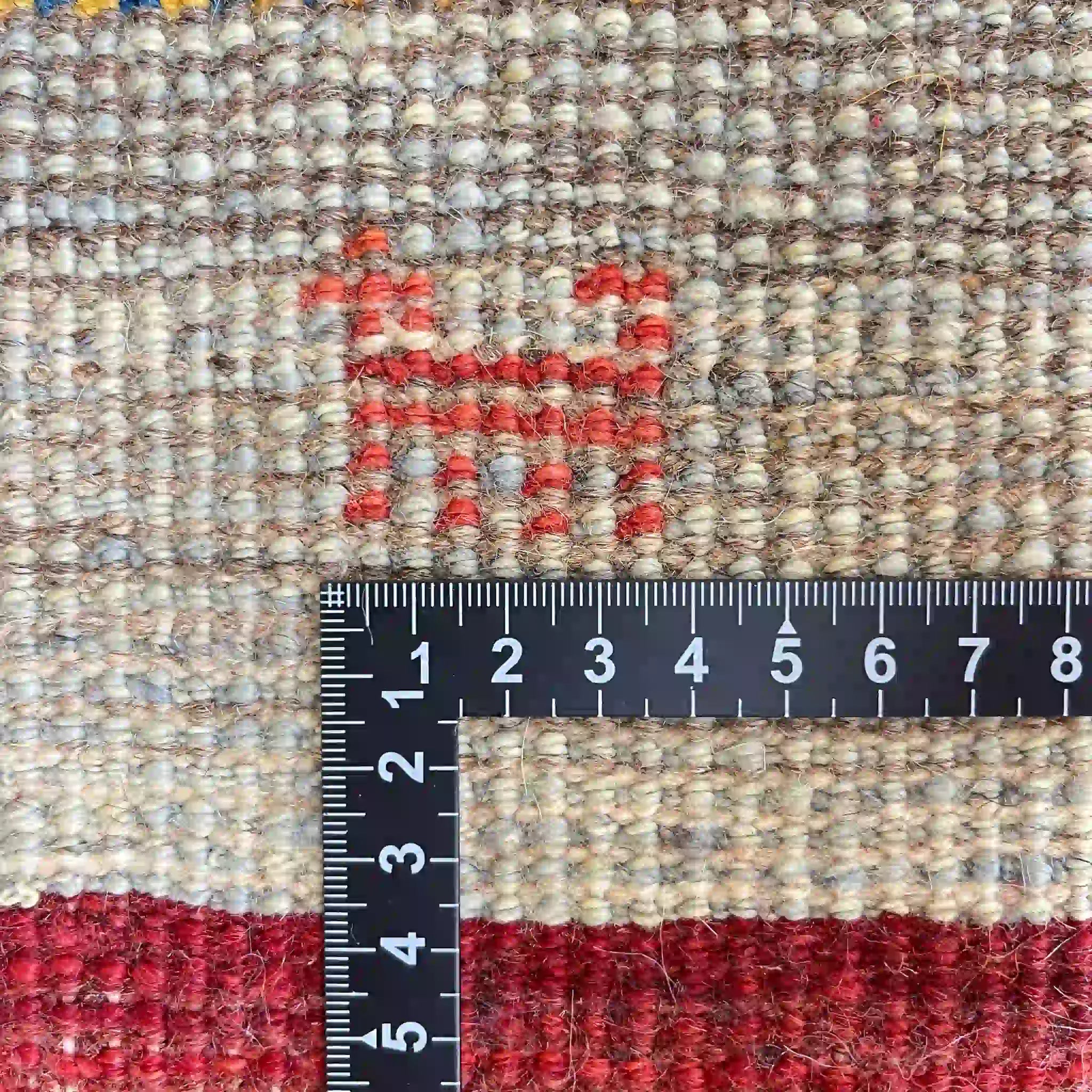 【絨毯/ラグ/ペルシャ絨毯】 ギャッベ 59×39 シラーズ産 ウール  手織り　草木染め　