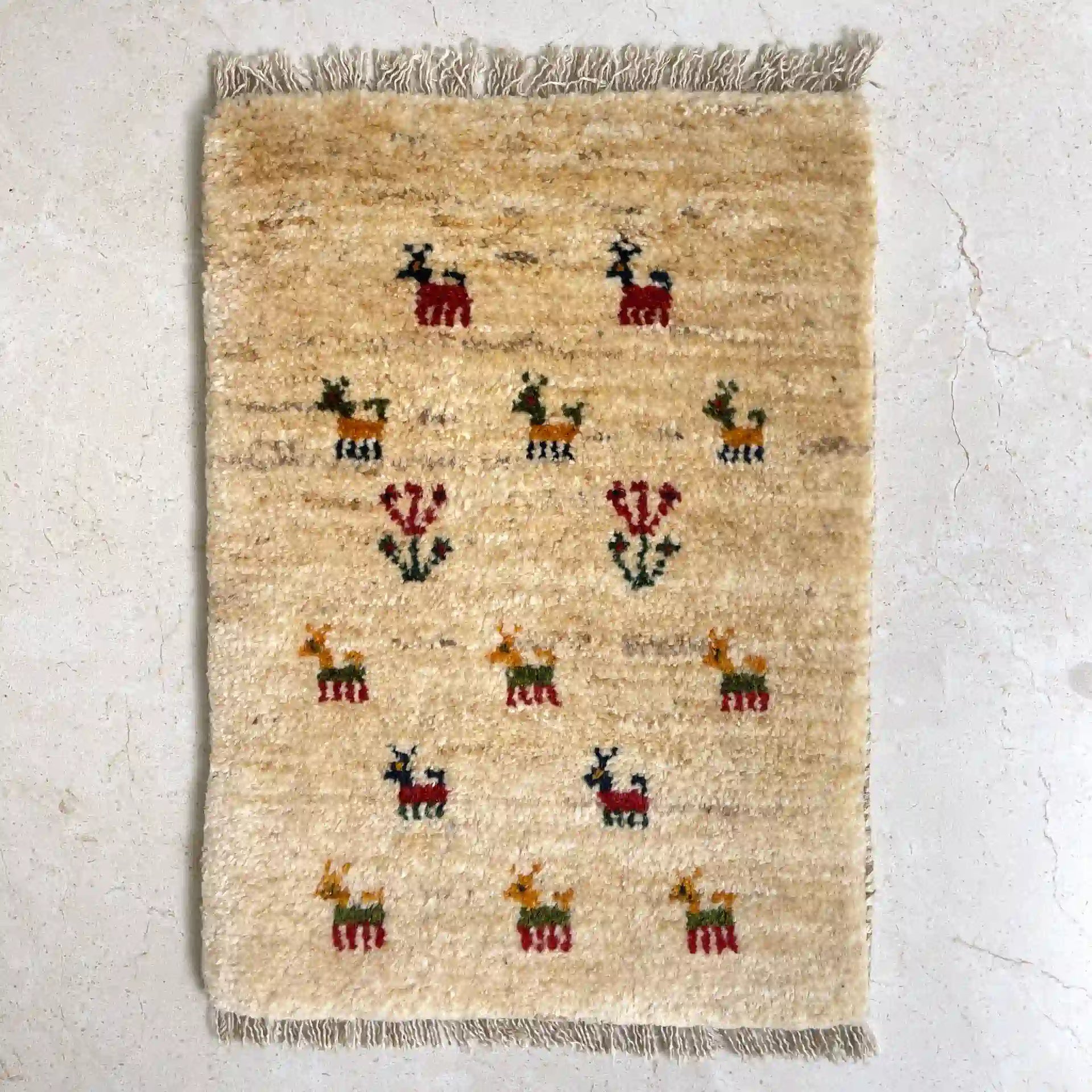 Carpet/Rug/Persian Carpet] Gabbeh 58cm x 42cm / Gabbeh / Wool