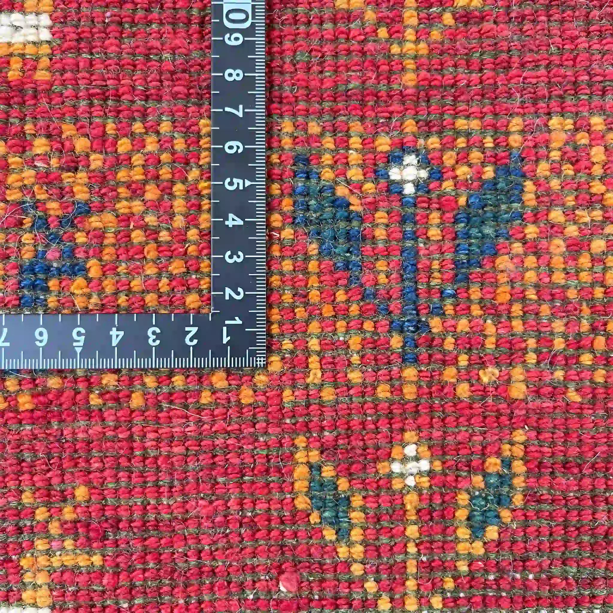 【絨毯/ラグ/ペルシャ絨毯】 ギャッベ 63×46 シラーズ産 ウール 手織り/ 草木染め