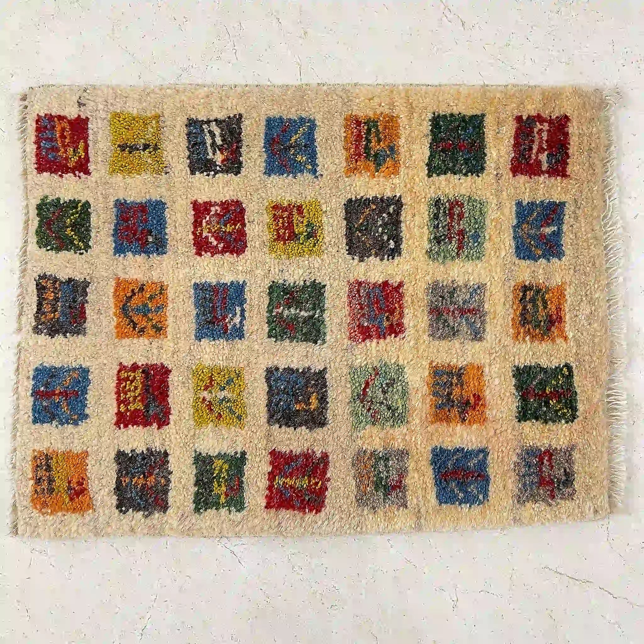 【絨毯/ラグ/ペルシャ絨毯】 ギャッベ 56×44 / ギャッベ / ウール / イラン / 手織り / 草木染め