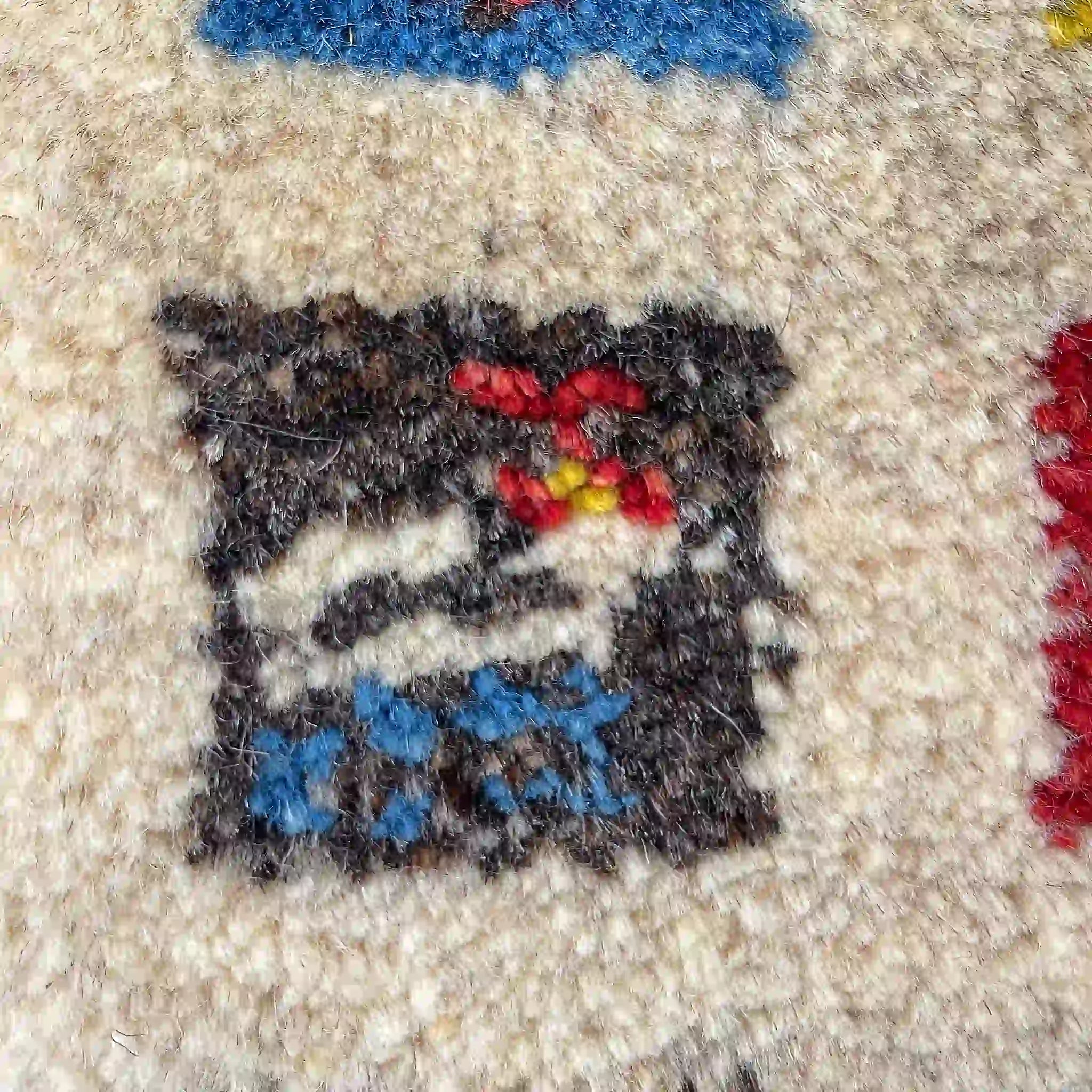 【絨毯/ラグ/ペルシャ絨毯】 ギャッベ 56×44 / ギャッベ / ウール / イラン / 手織り / 草木染め