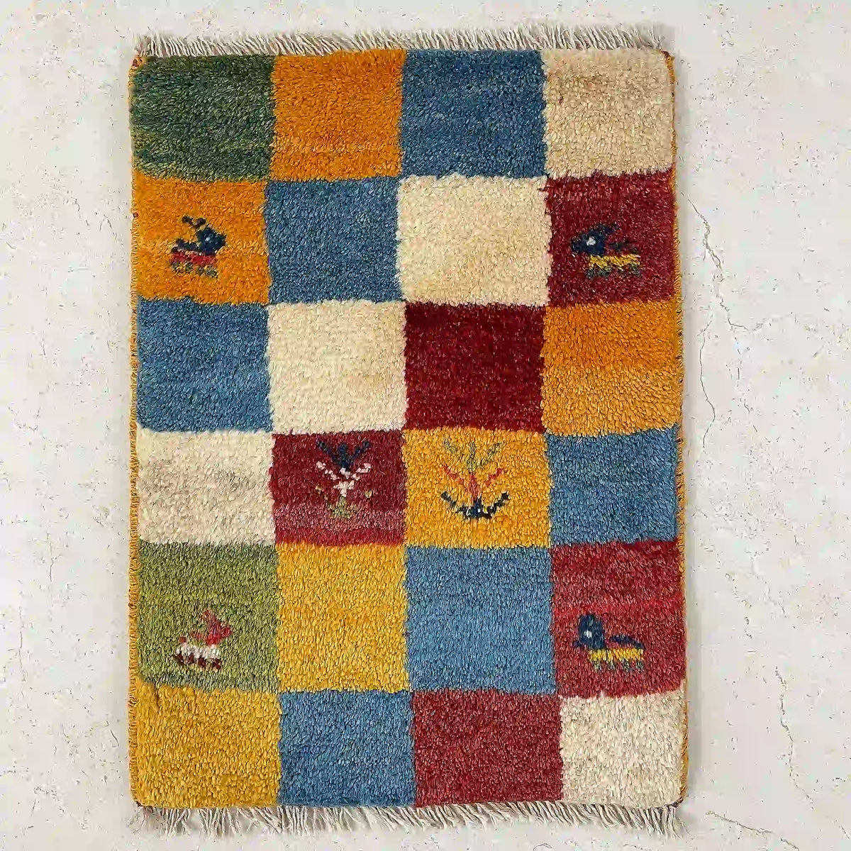 Gabbeh 58cm×42cm / Wool / Iran / Hand-woven / Vegetable dyed