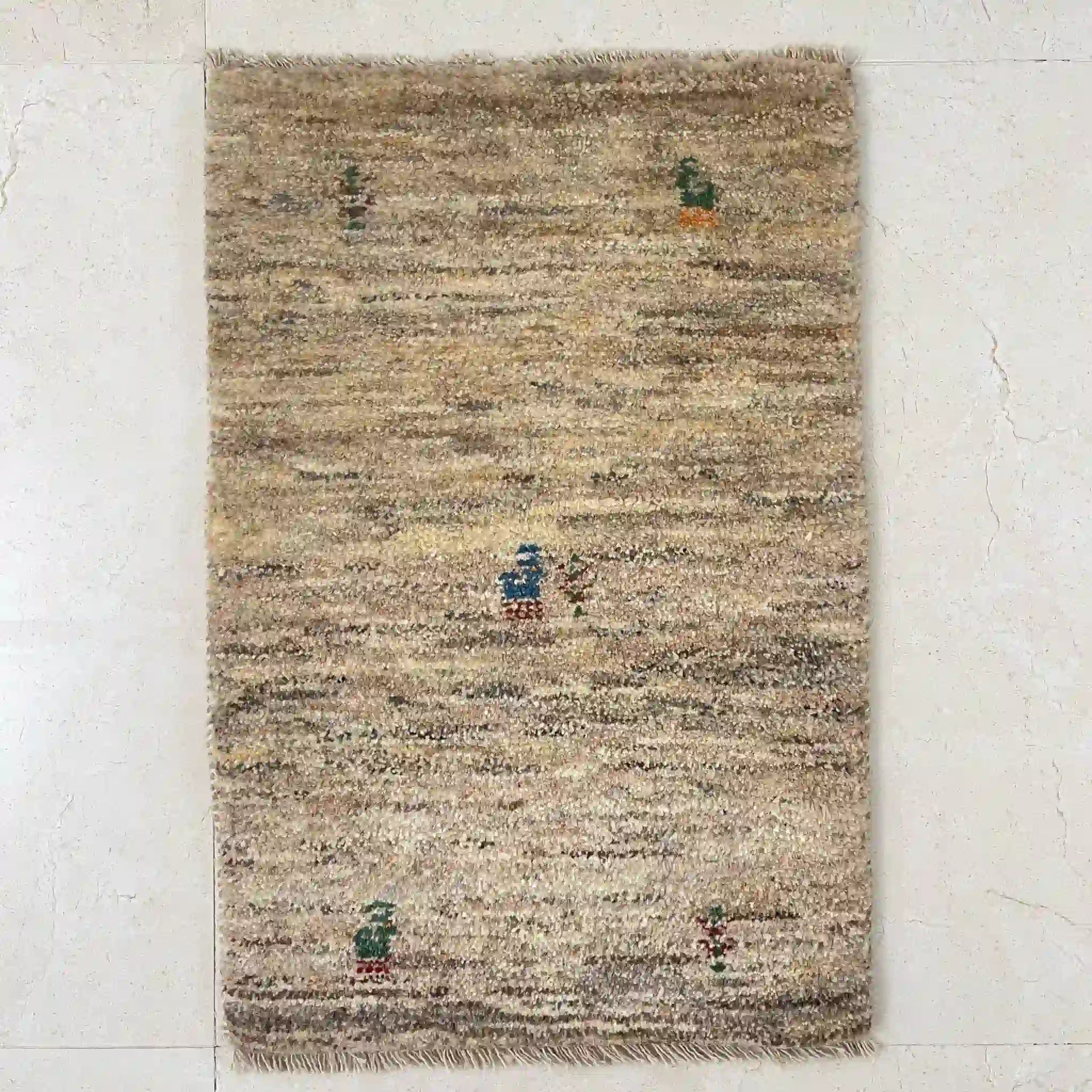 ギャッベ 79cm×53cm / ウール / イラン / ヤラメ / 手織り / 草木染め