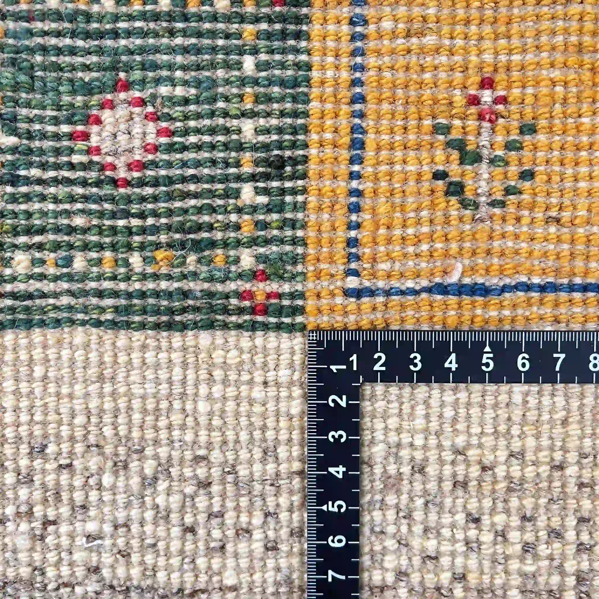 【絨毯/ラグ/ペルシャ絨毯】 ギャッベ 120×83 シラーズ産 ウール  ヤラメ 手織り 草木染め　