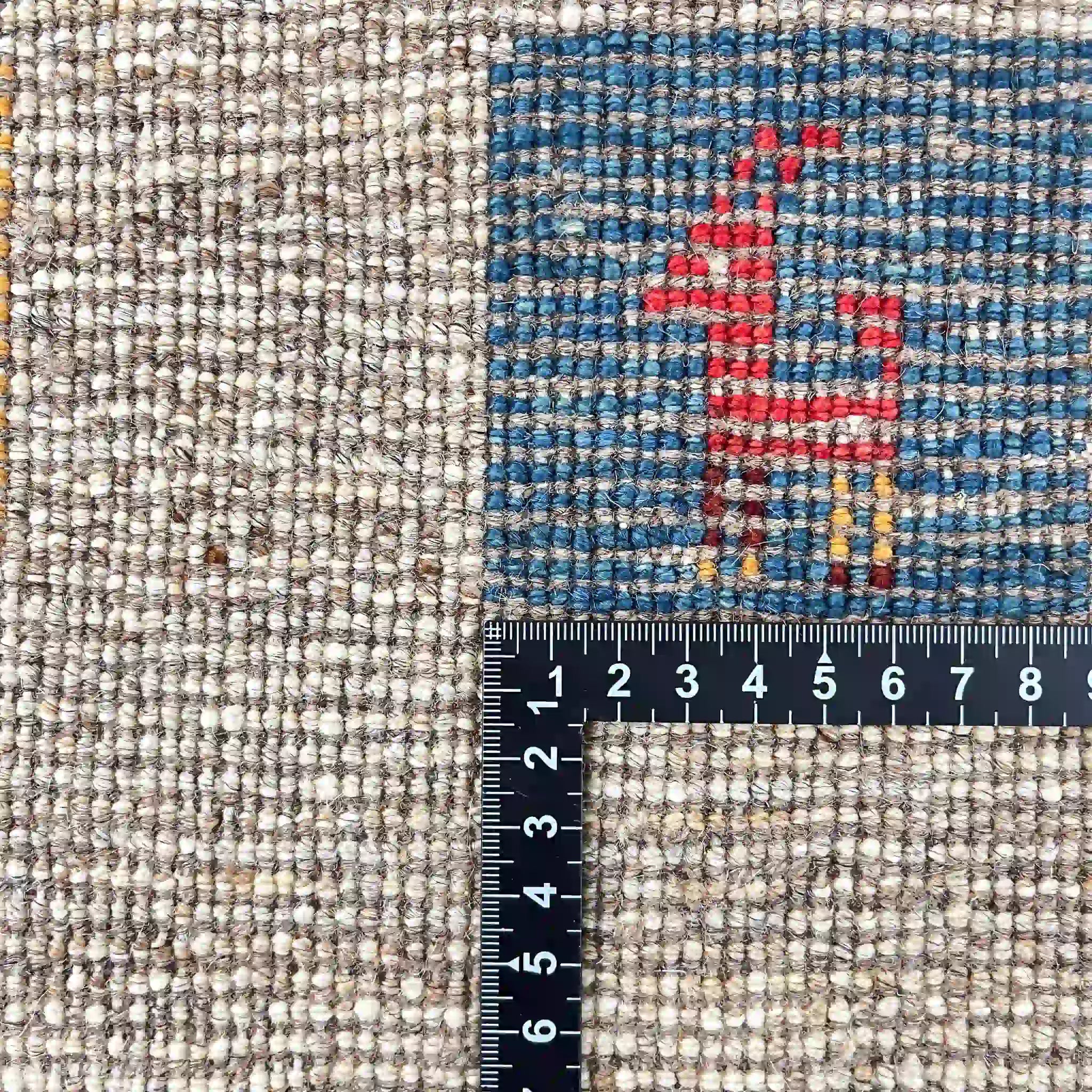 【絨毯/ラグ/ペルシャ絨毯】 ギャッベ 125×83 シラーズ産 ウール ヤラメ 手織り　草木染め　