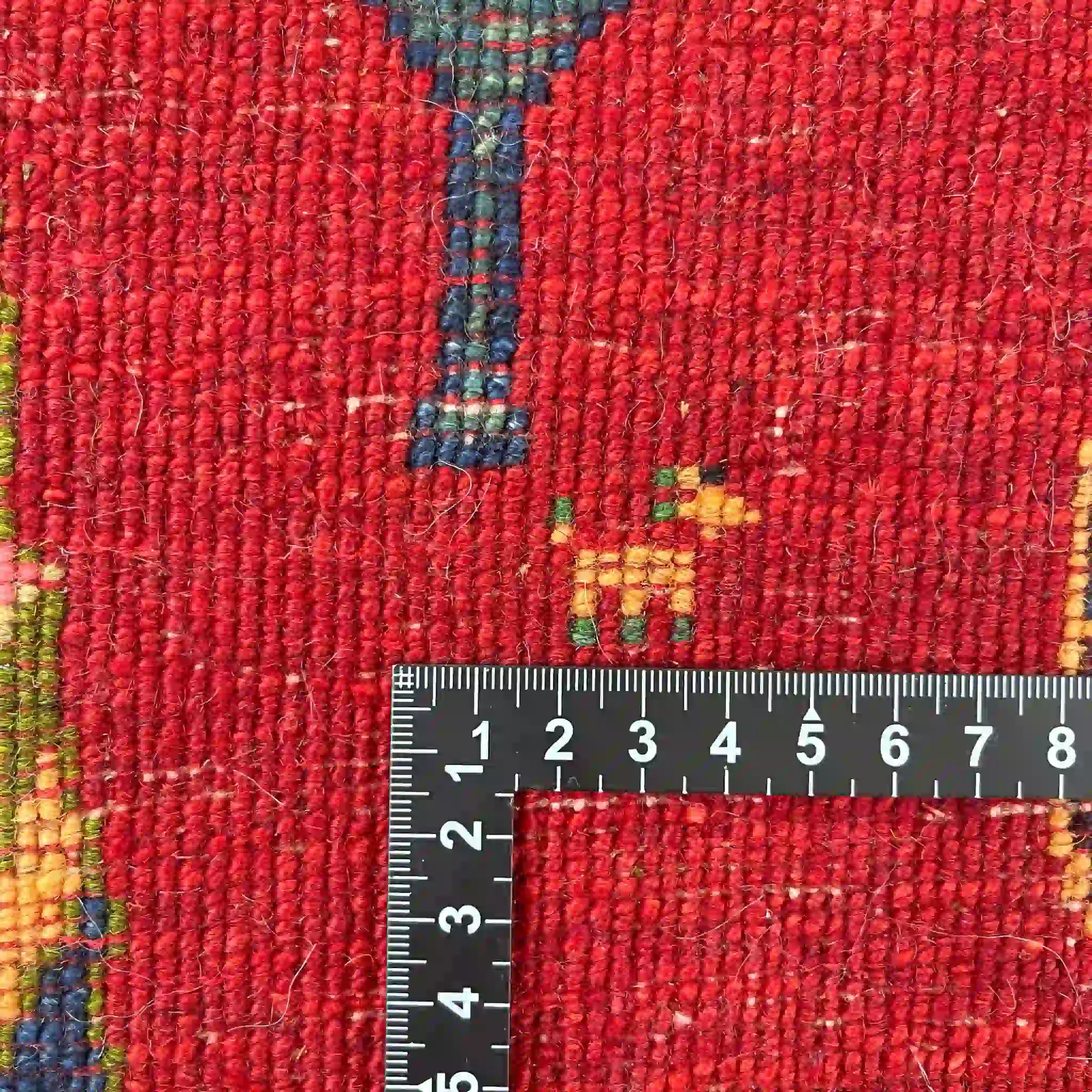 ギャッベ 125×80 シラーズ産  ウール　ペルシャ　手織り　草木染め