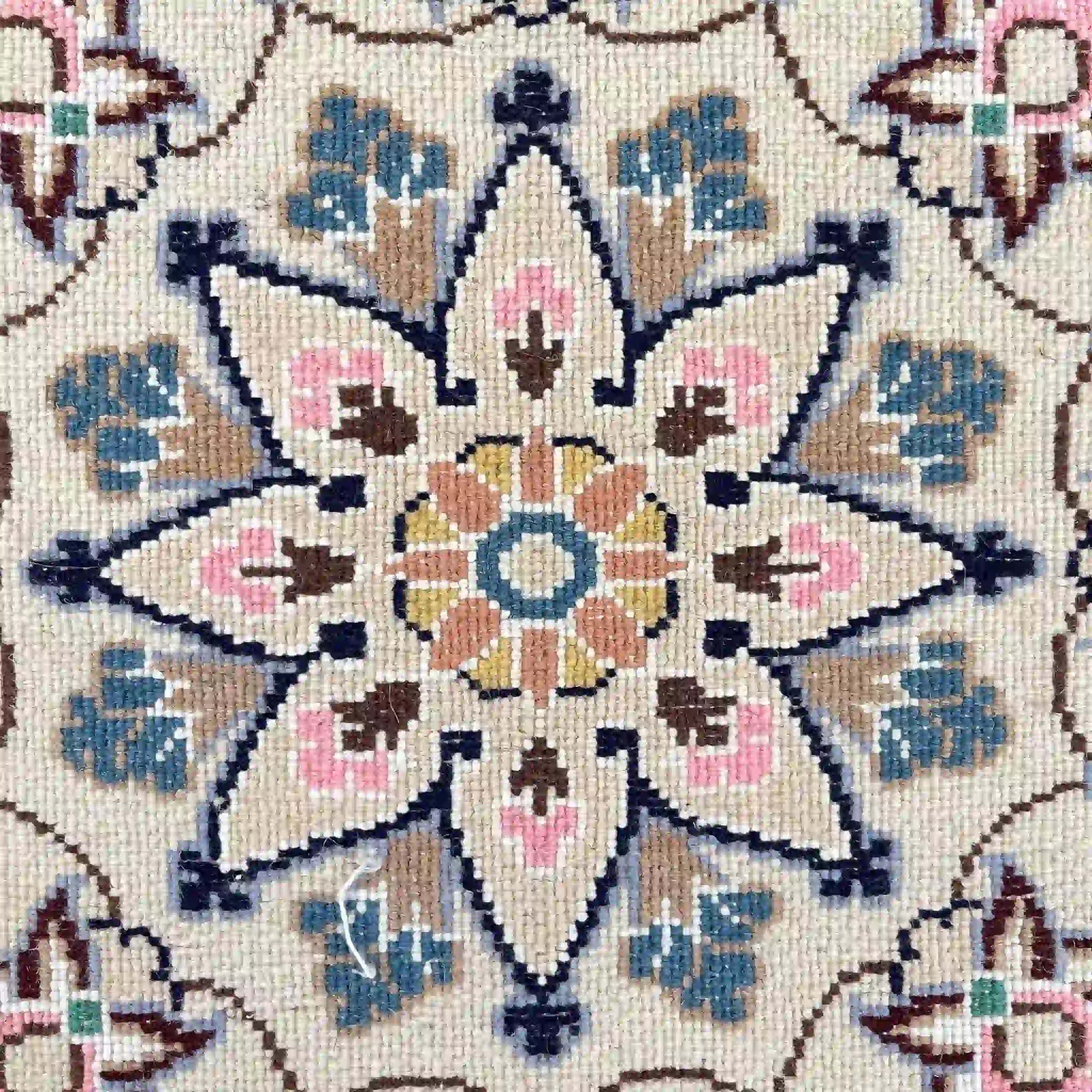 【絨毯/ラグ/ペルシャ絨毯】 ギャッベ 45×45　ナイン産 / ウールイラン / 手織り / 草木染め