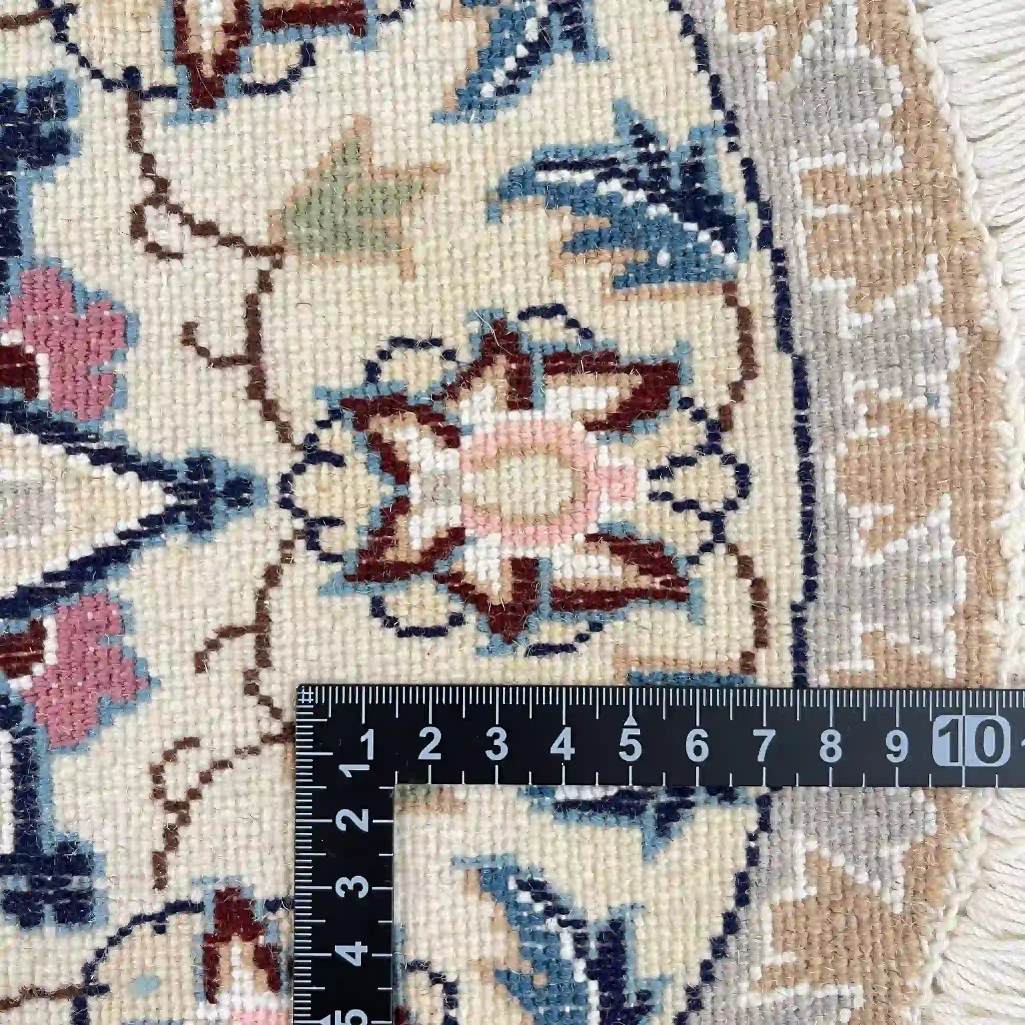 【絨毯/ラグ/ペルシャ絨毯】 ギャッベ 40×40　ナイン産 / ウールイラン / 手織り / 草木染め