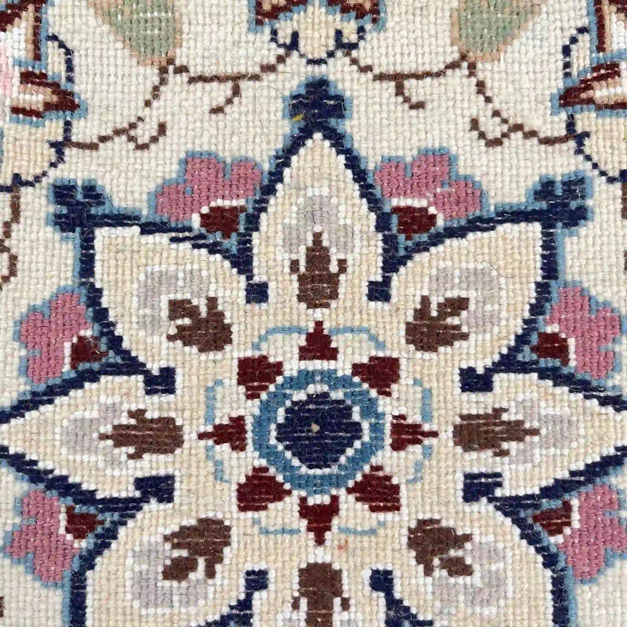 【絨毯/ラグ/ペルシャ絨毯】 ギャッベ 40×40　ナイン産 / ウールイラン / 手織り / 草木染め
