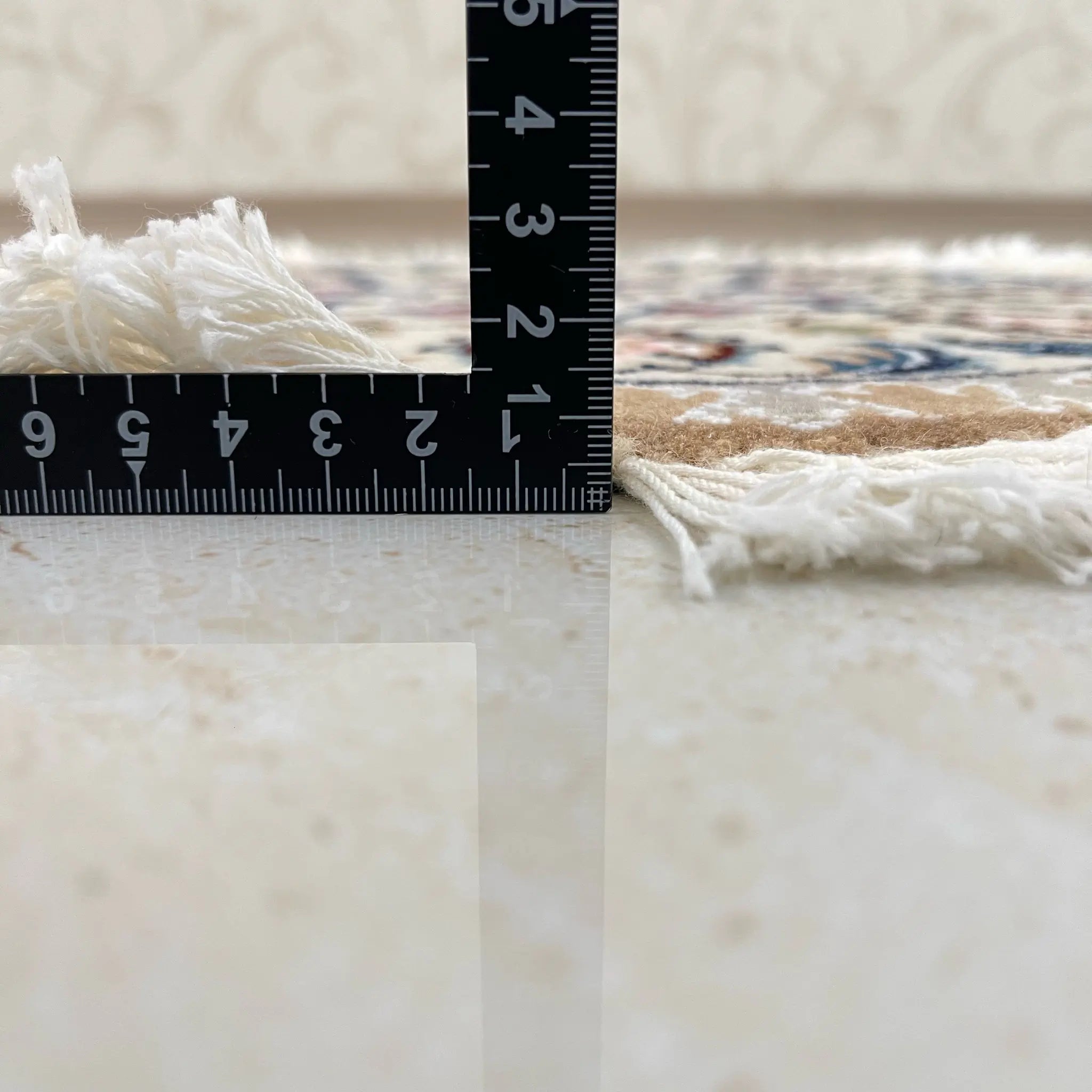 【絨毯/ラグ/ペルシャ絨毯】 ギャッベ 40×40　ナイン産 / ウールイラン / 手織り / 草木染め
