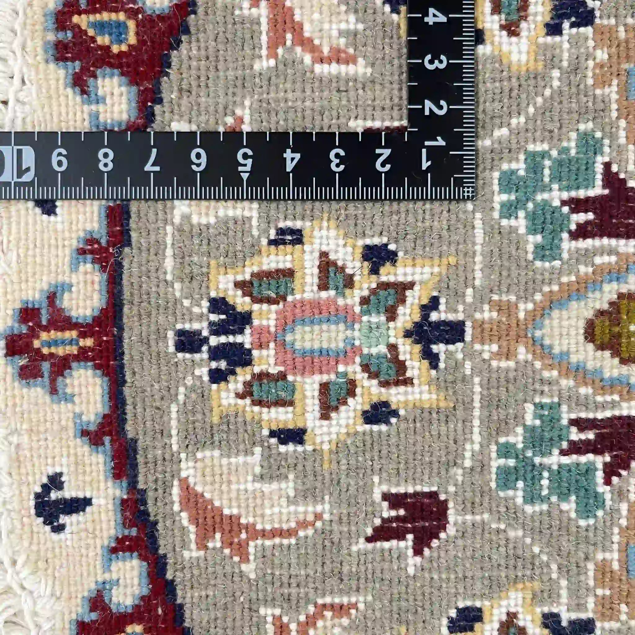 【絨毯/ラグ/ペルシャ絨毯】 ギャッベ 40×40　ナイン産 / ウールイラン / 手織り / 草木染め
