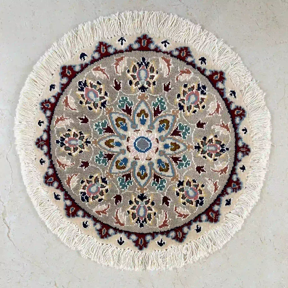 ナイン産 / ギャッベ 40cm×40cm / ウール / イラン / 手織り / 草木染