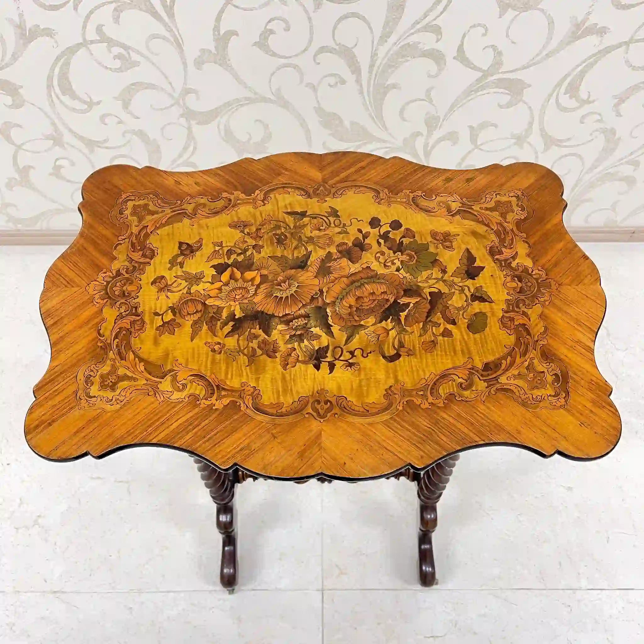 Antique Sewing Box with Inlay / 19th Century, England